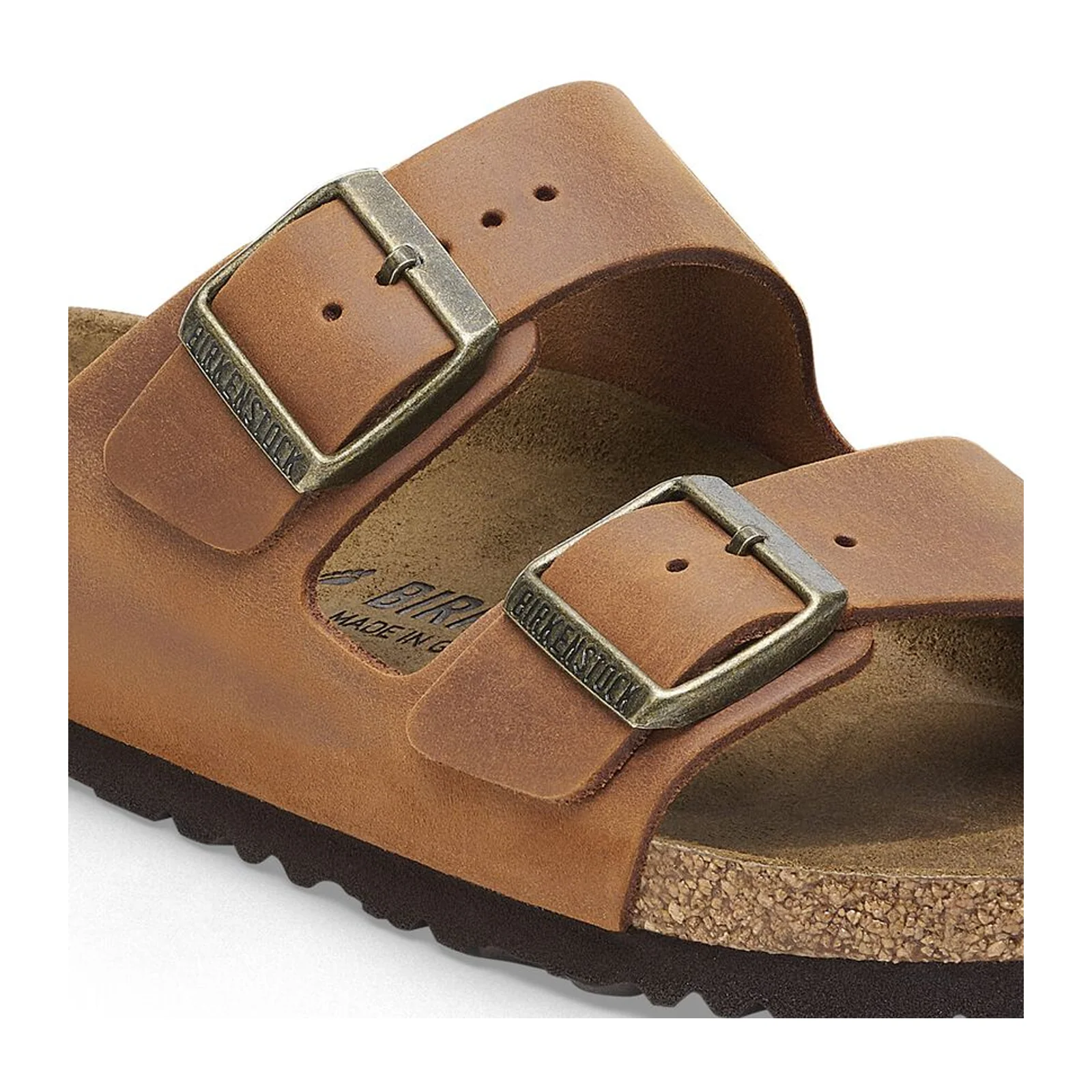 Birkenstock Arizona Slide Sandal (Men) - Cognac Oiled Leather - Image 5