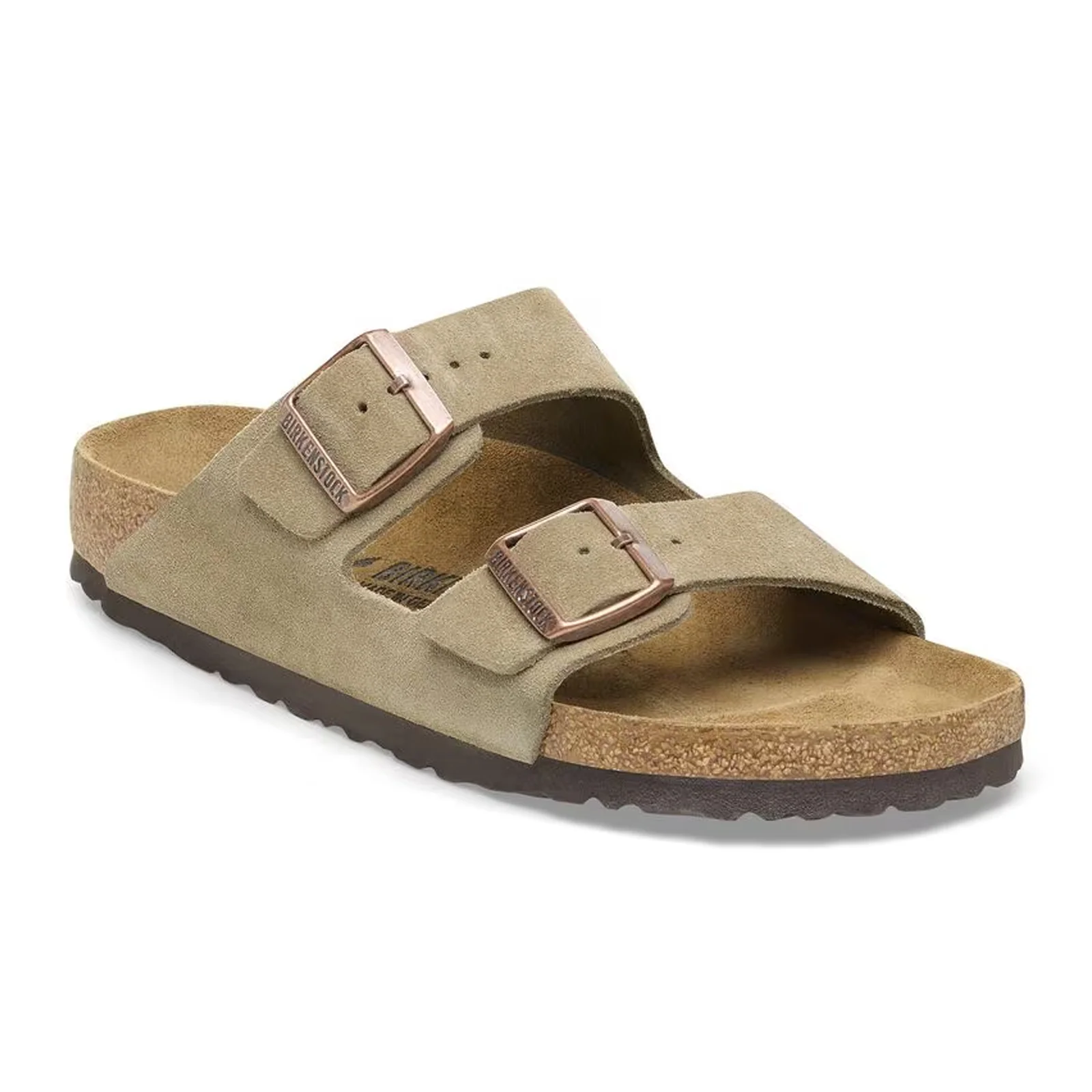Birkenstock Arizona Slide Sandal (Unisex) - Taupe Suede