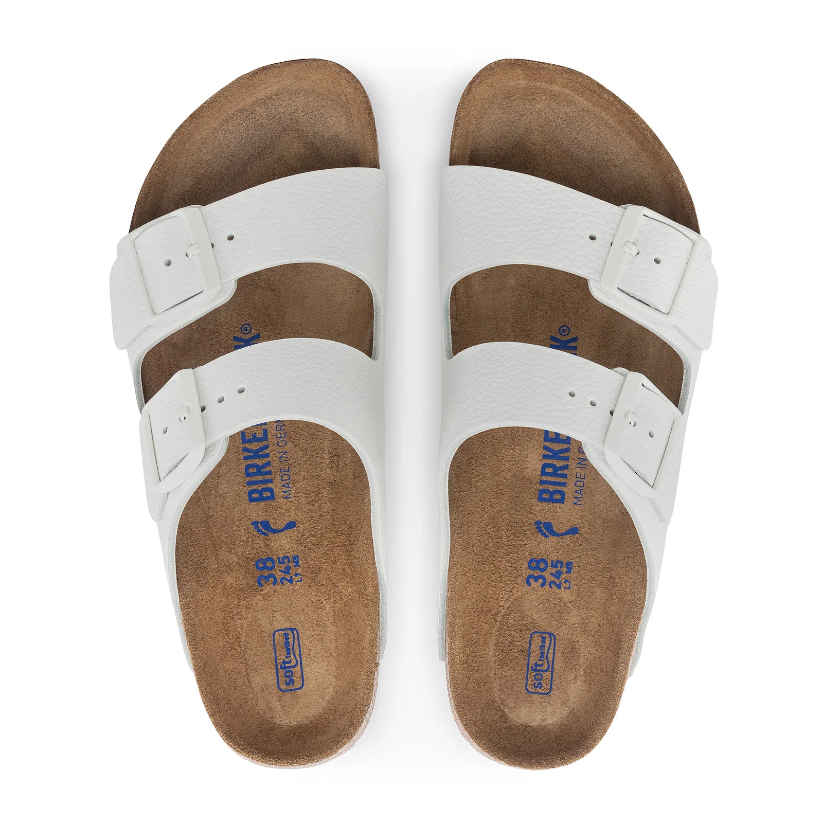 Birkenstock Arizona Slide Sandal (Unisex) - White Leather - Image 3
