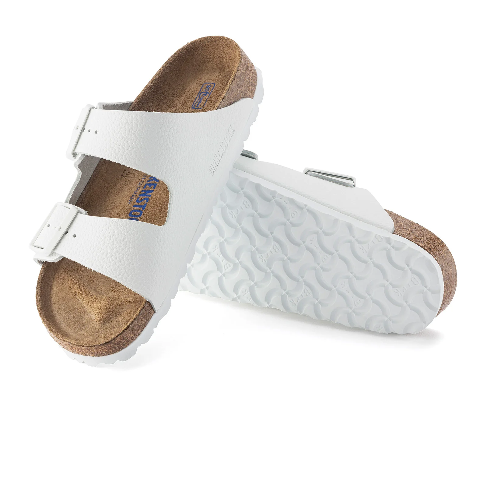 Birkenstock Arizona Slide Sandal (Unisex) - White Leather - Image 4