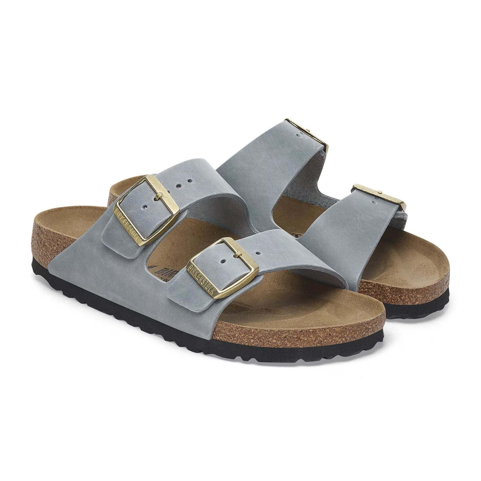 Birkenstock Arizona Slide Sandal (Women) - Basalt Gray Oiled Leather - Image 4