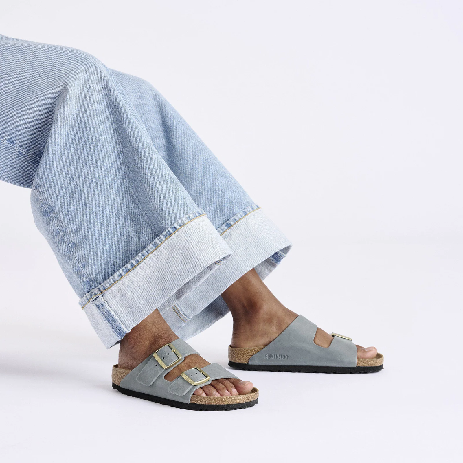 Birkenstock Arizona Slide Sandal (Women) - Basalt Gray Oiled Leather - Image 6