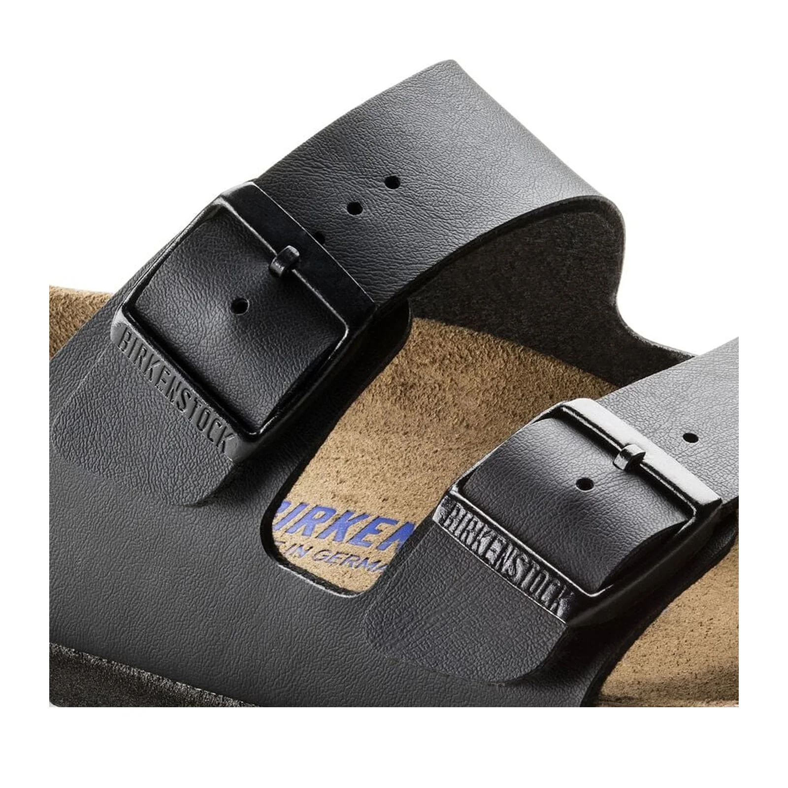 Birkenstock Arizona Soft Footbed Slide Sandal (Unisex) - Black Birko-Flor - Image 5