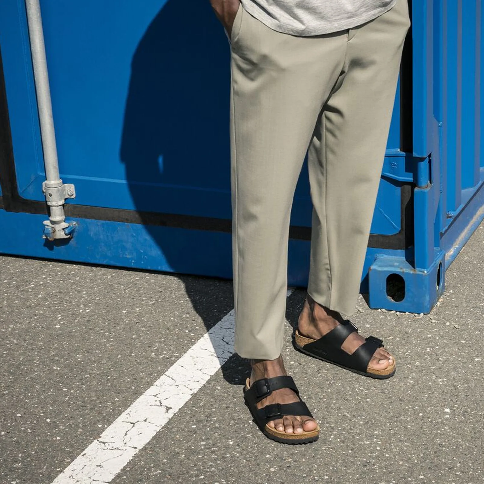 Birkenstock Arizona Soft Footbed Slide Sandal (Unisex) - Black Birko-Flor - Image 6