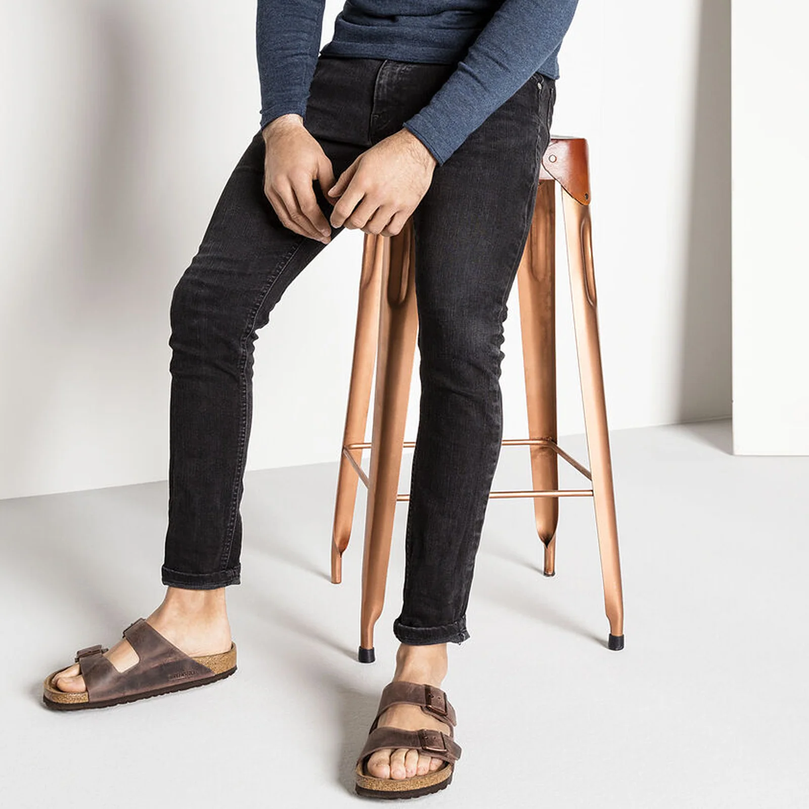 Birkenstock Arizona Soft Footbed Slide Sandal (Unisex) - Habana Oiled Leather - Image 4