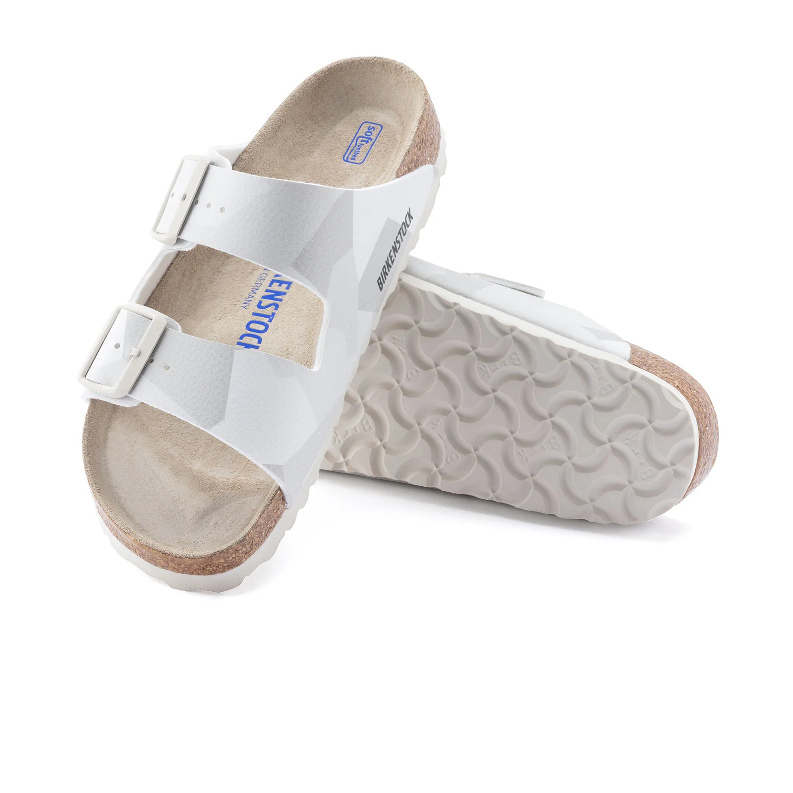 Birkenstock Arizona Soft Footbed Slide Sandal (Women) - Geo Snow Birko-Flor - Image 3