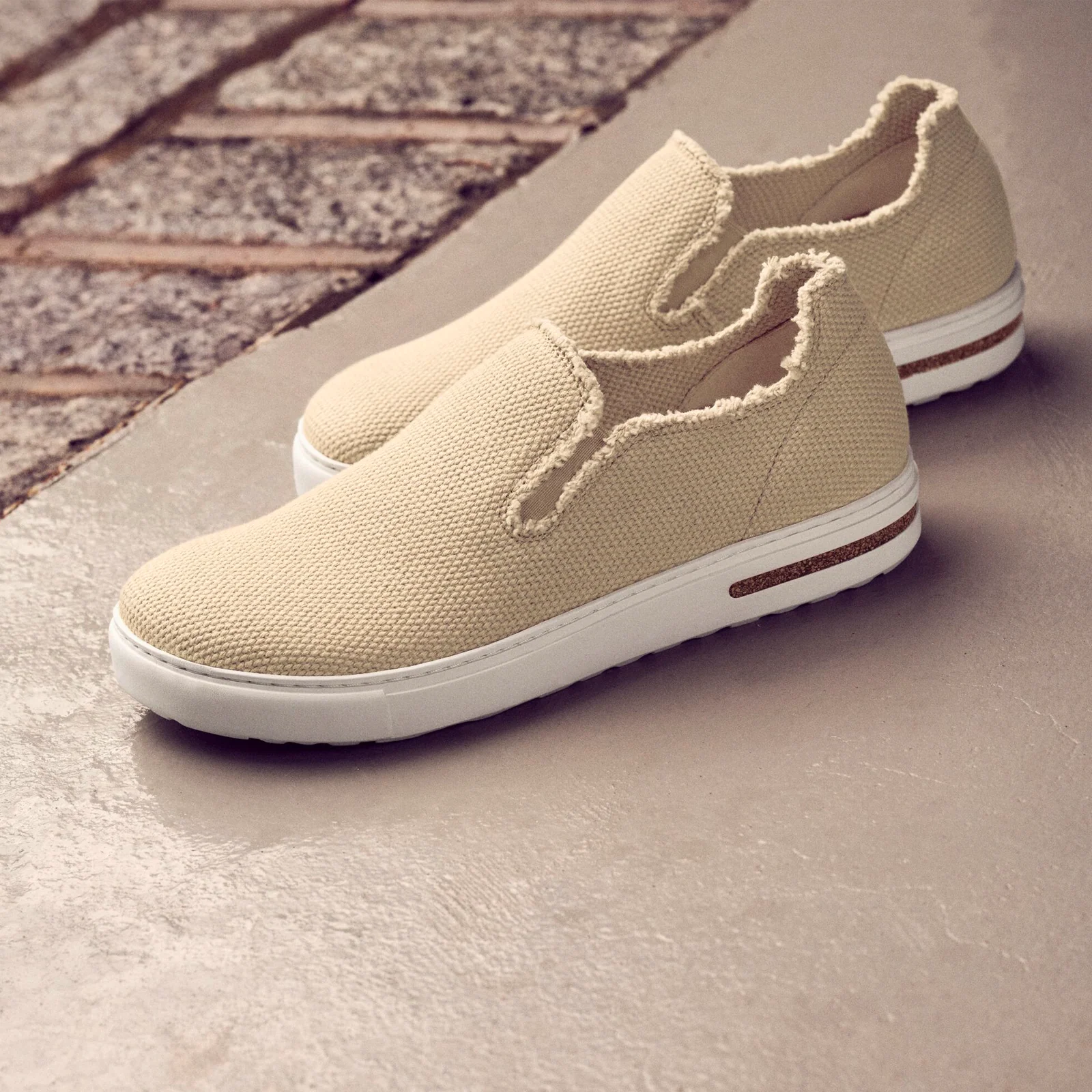 Birkenstock Bend Deconstructed Slip On Sneaker (Men) - Sandcastle Canvas - Image 4