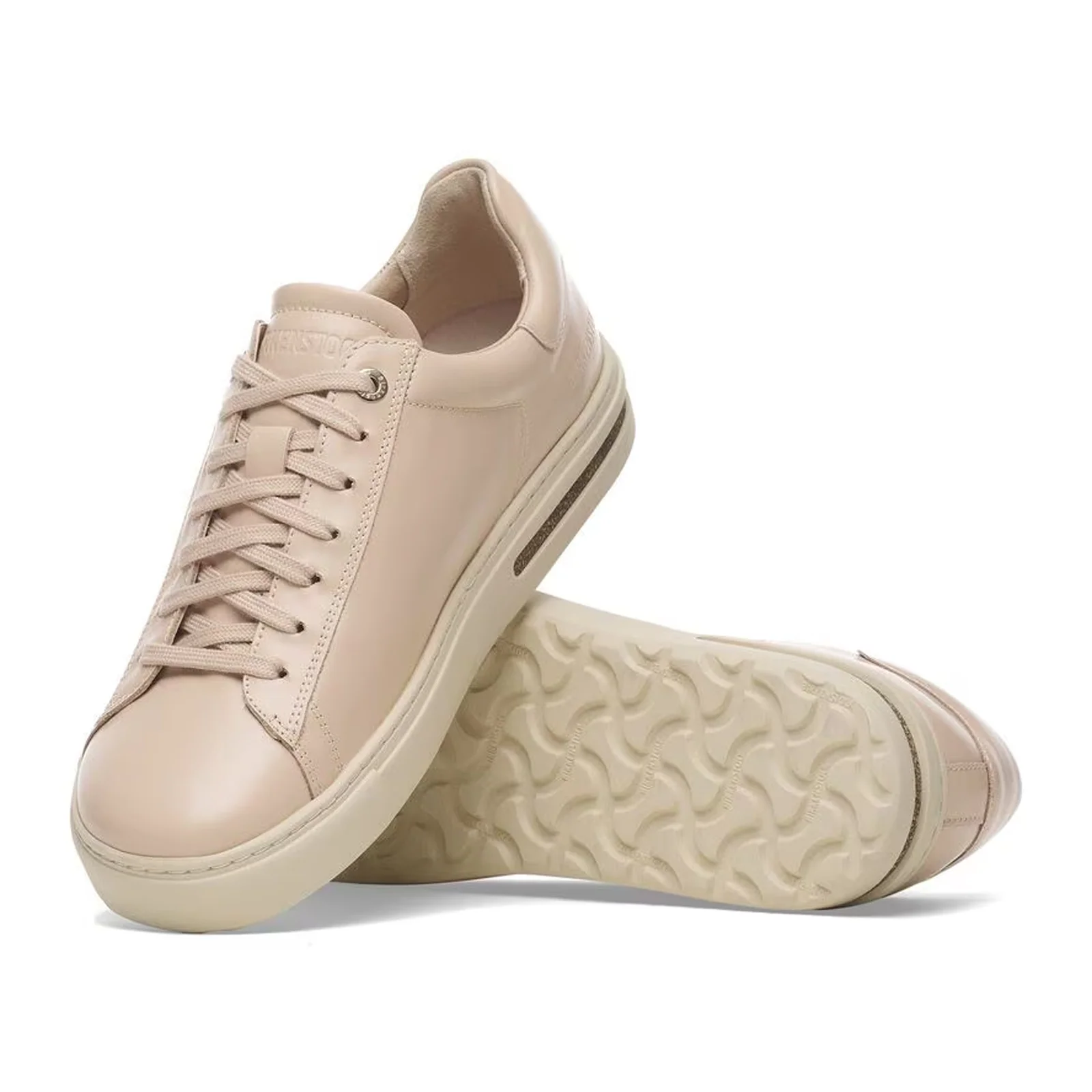 Birkenstock Bend Narrow Sneaker (Women) - Glossy New Beige Leather - Image 3