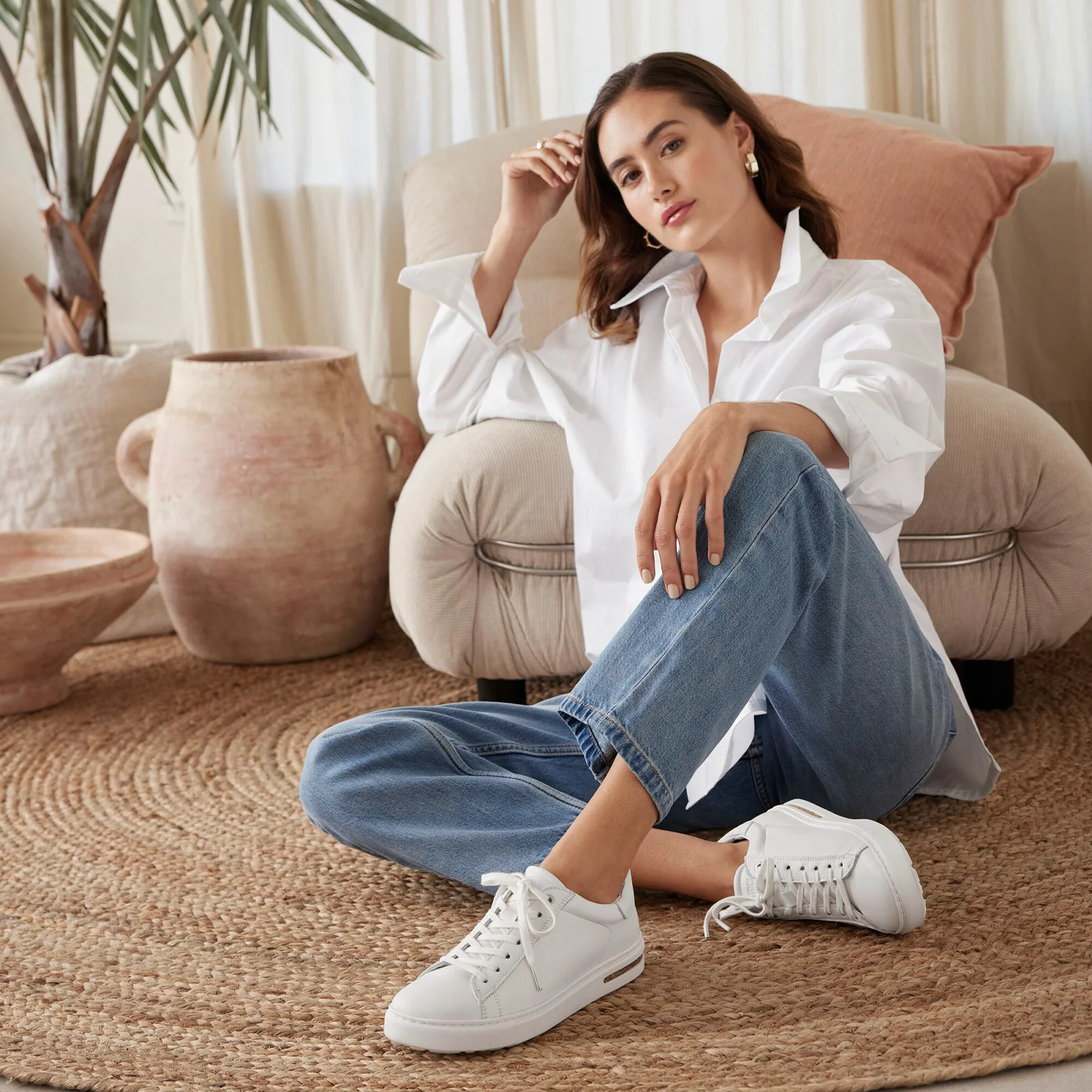 Birkenstock Bend Sneaker (Unisex) - White Leather - Image 5