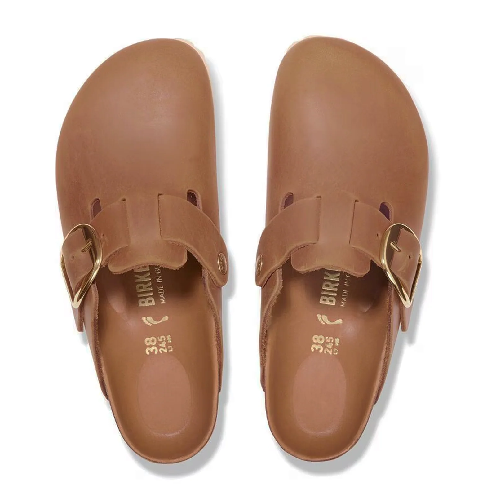 Birkenstock Boston Big Buckle Clog (Women) - Cognac Oiled Leather - Image 2