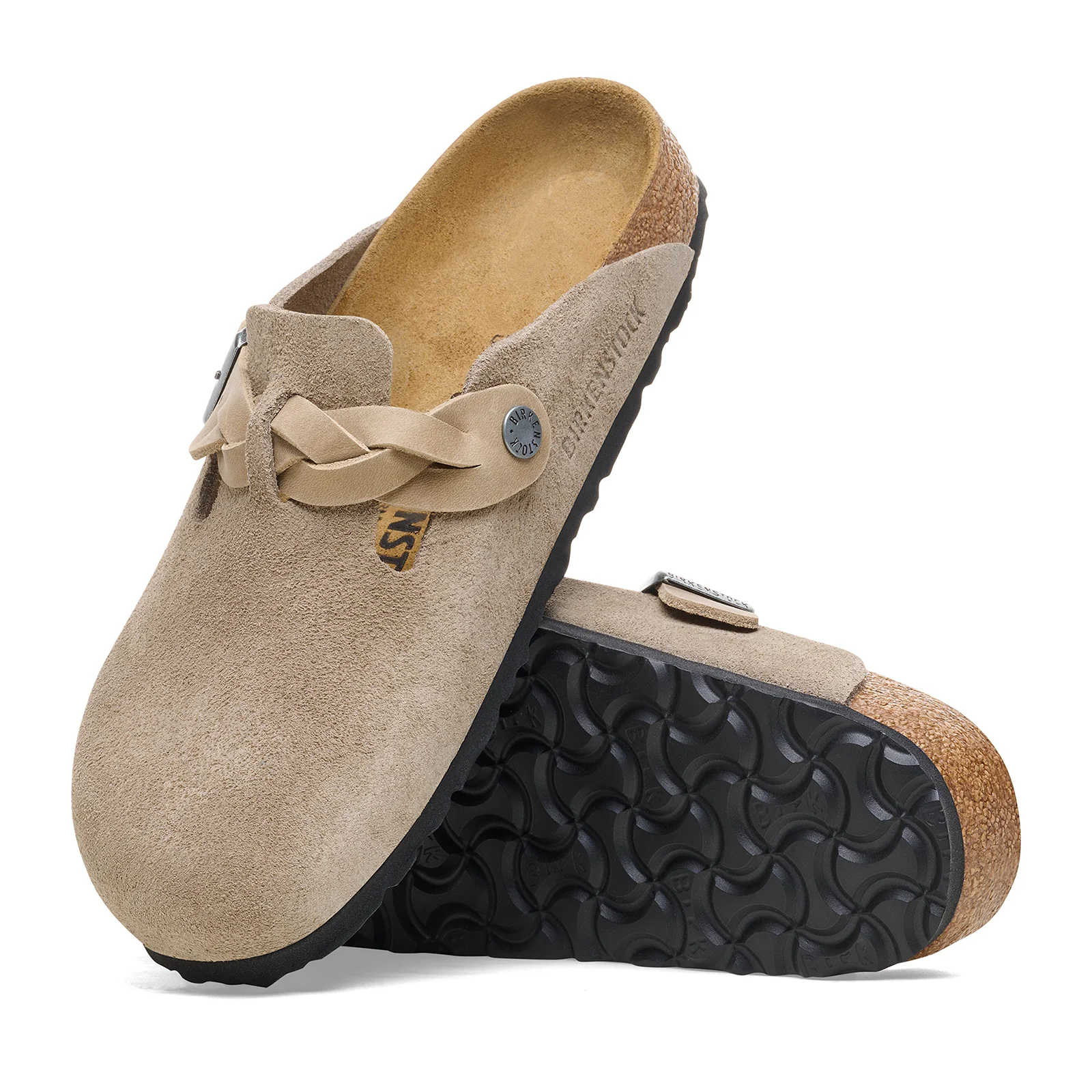 Birkenstock Boston Braid Narrow Clog (Women) - Taupe Suede - Image 3