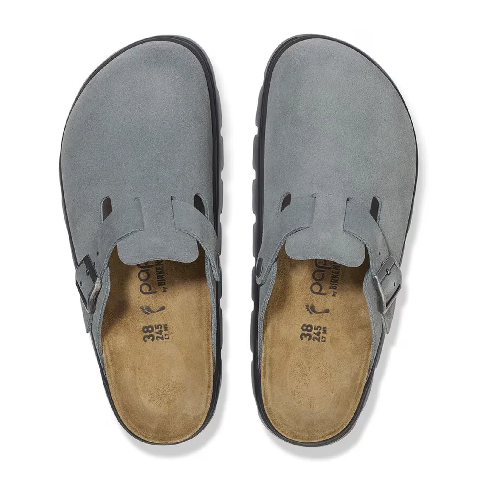 Birkenstock Boston Chunky Clog (Women) - Basalt Gray Suede - Image 2
