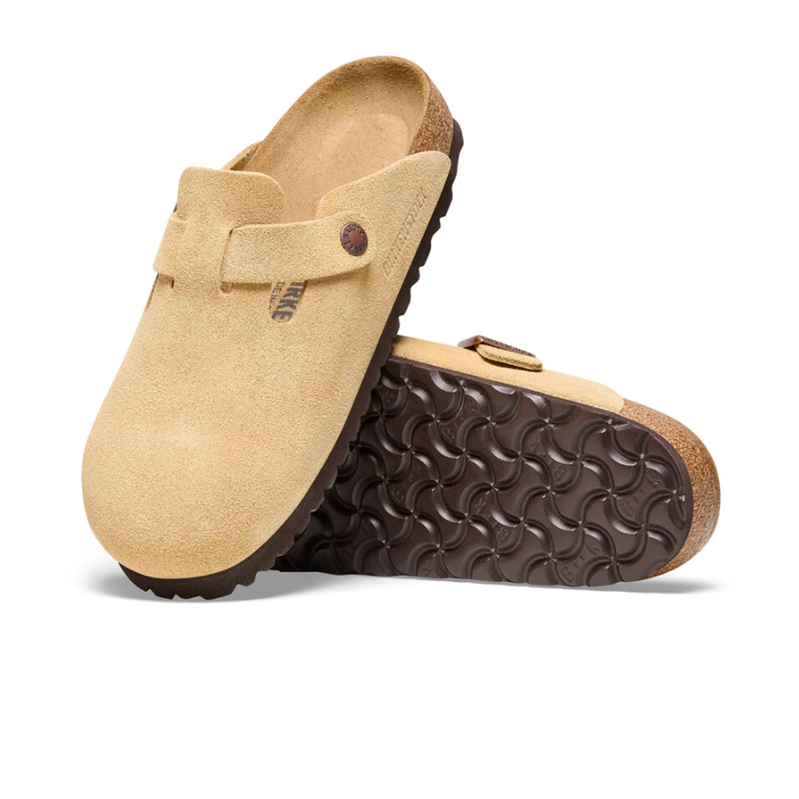 Birkenstock Boston Narrow Clog (Women) - Latte Cream Suede - Image 3