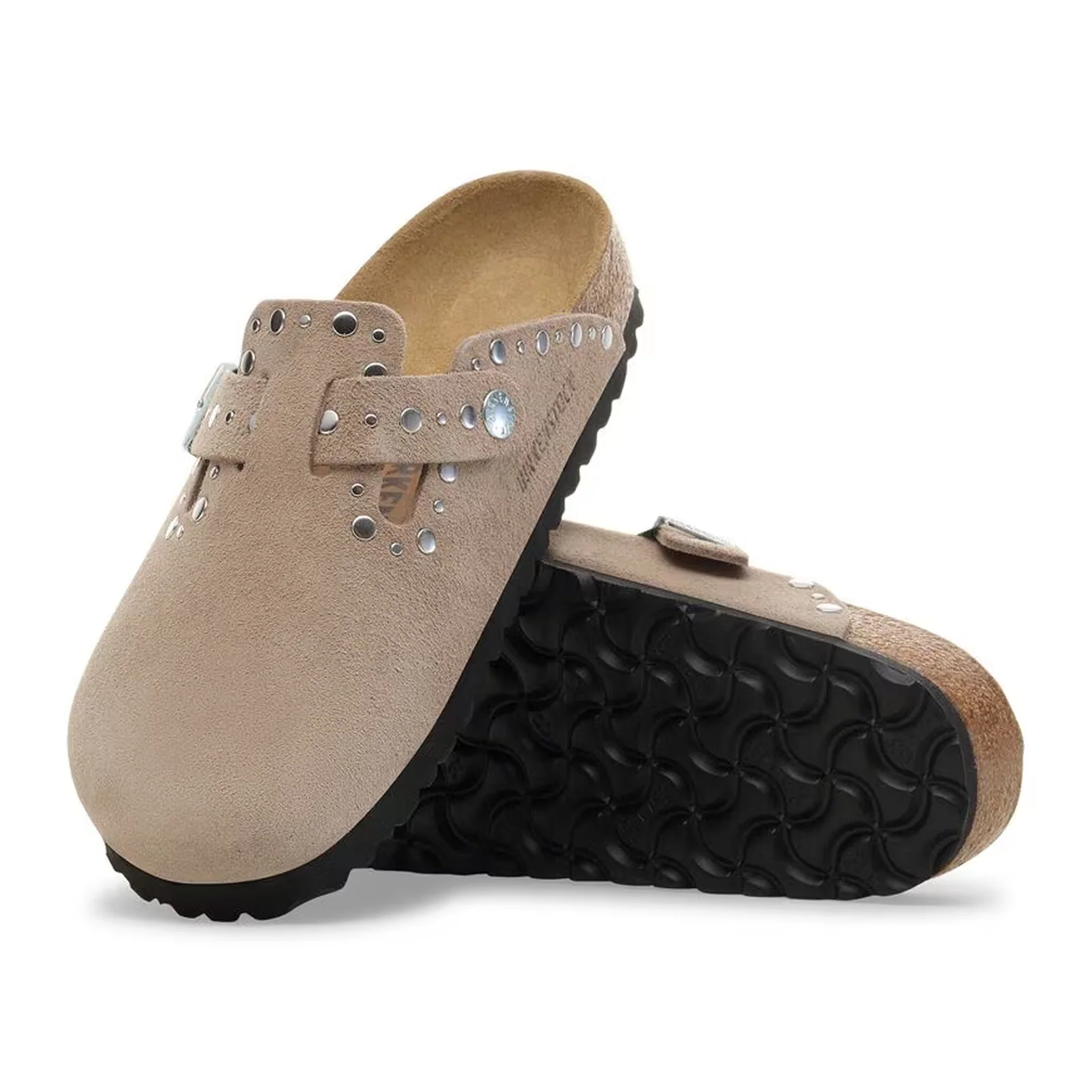 Birkenstock Boston Rivet Clog (Women) - Taupe Suede - Image 3
