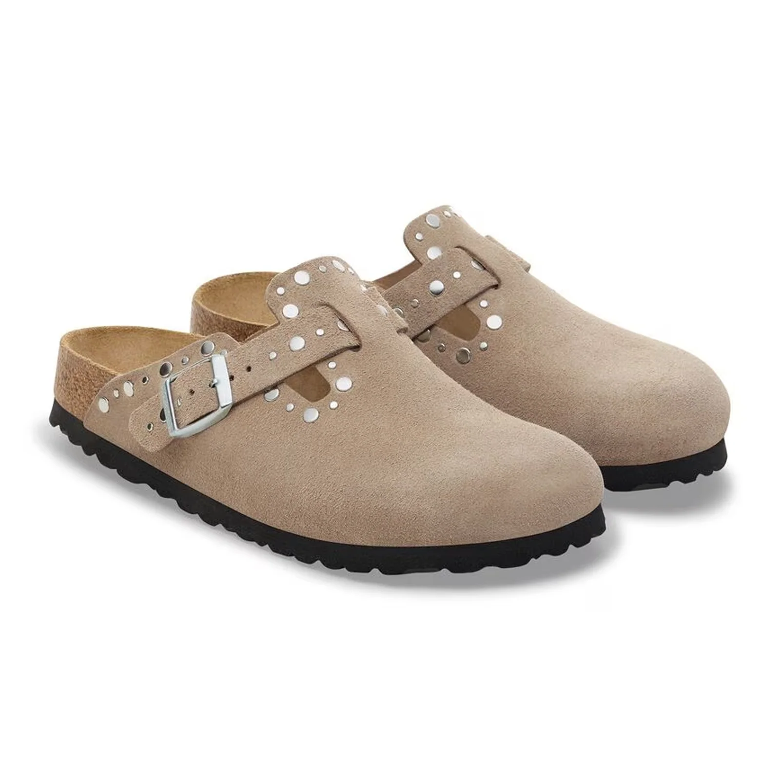 Birkenstock Boston Rivet Clog (Women) - Taupe Suede - Image 4