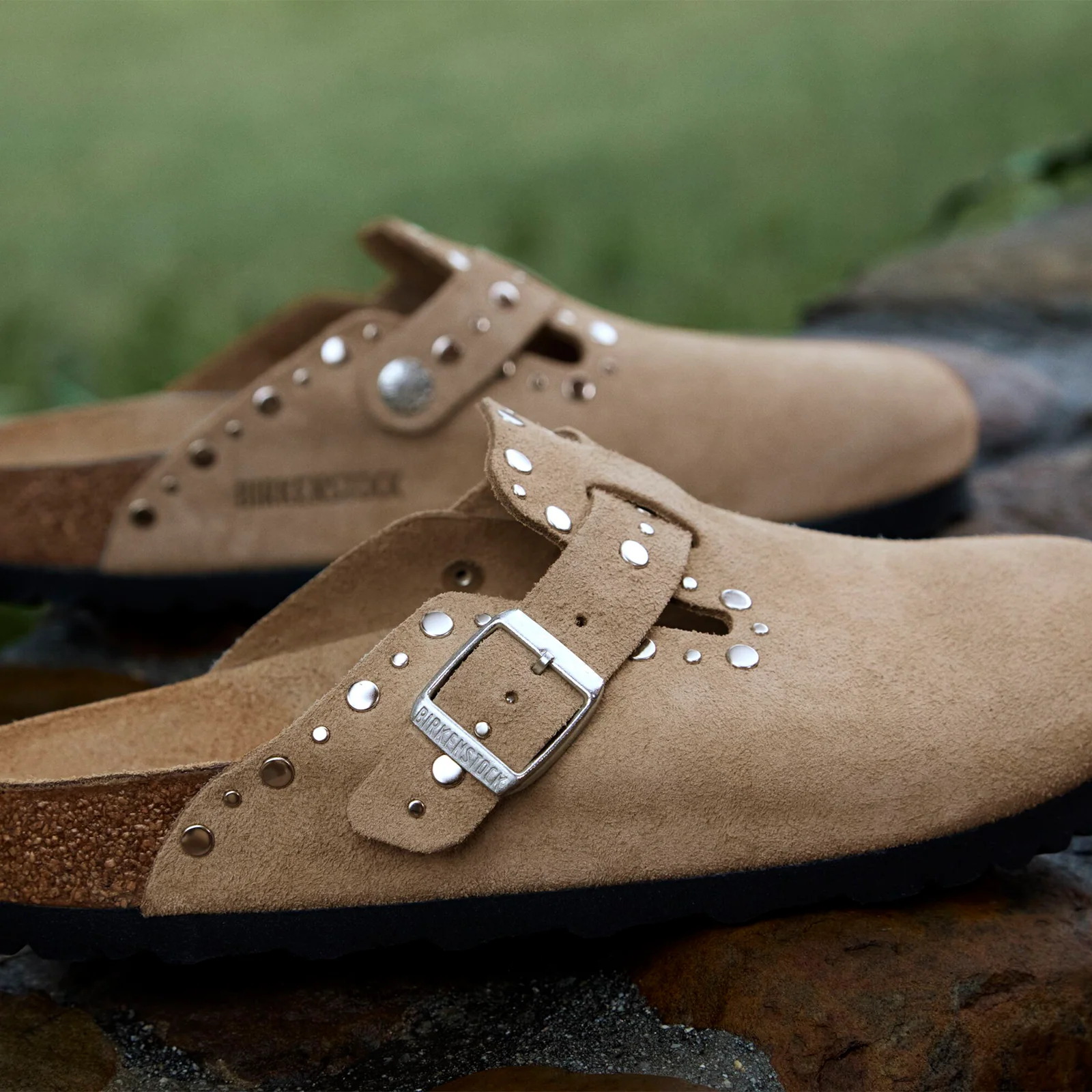 Birkenstock Boston Rivet Clog (Women) - Taupe Suede - Image 9