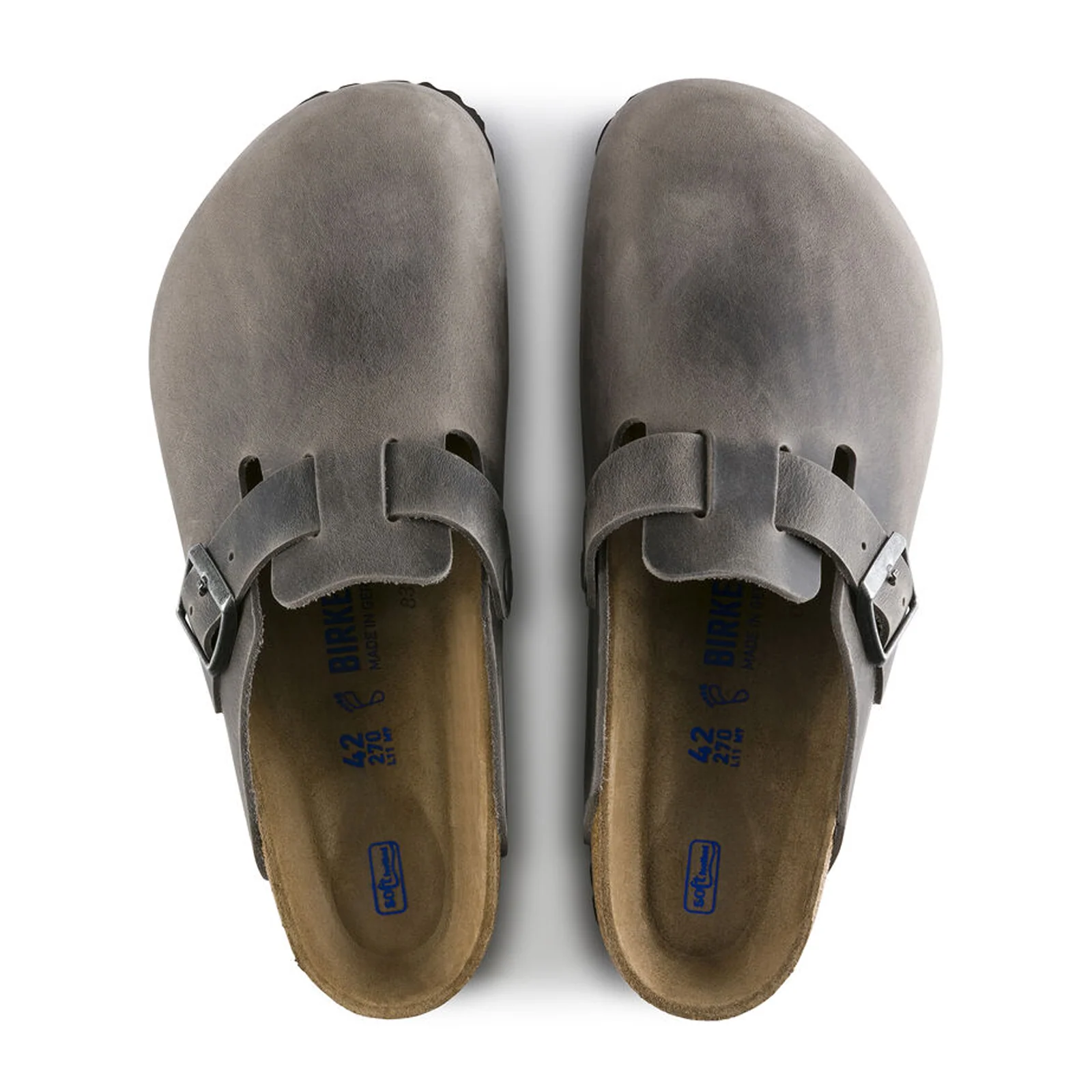 Birkenstock Boston Soft Footbed Clog (Unisex) - Iron Oiled Leather - Image 2