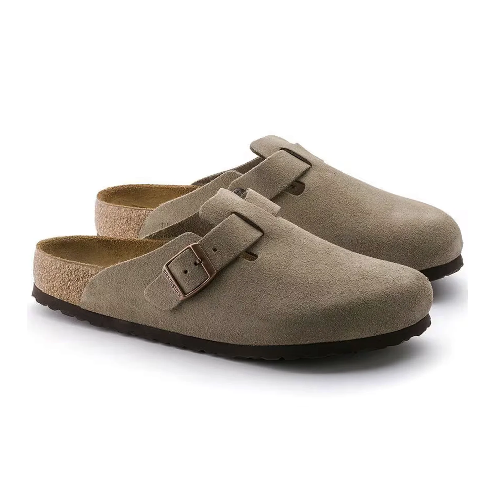 Birkenstock Boston Soft Footbed Clog (Unisex) - Taupe Suede - Image 4