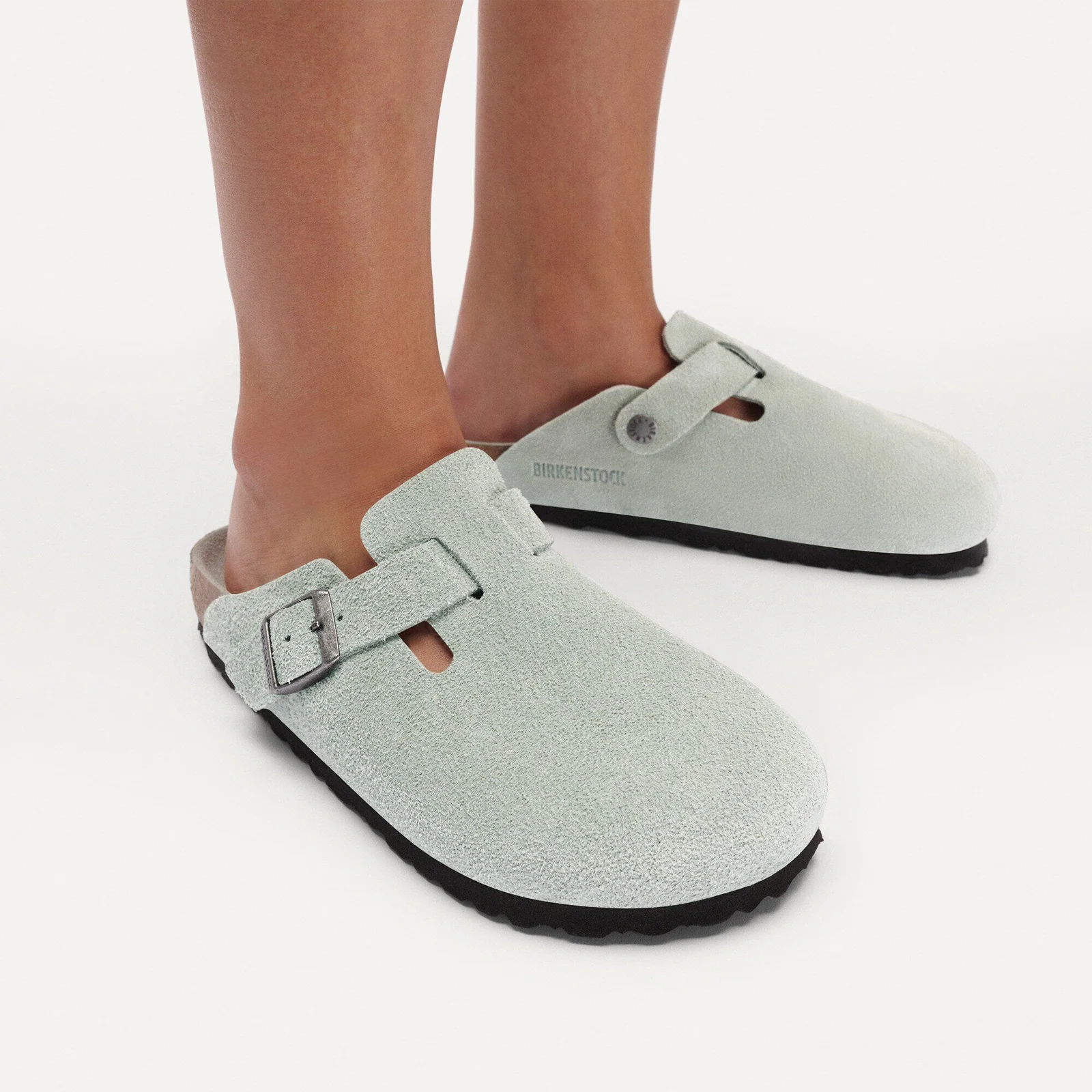 Birkenstock Boston Soft Footbed Narrow Clog (Women) - Pure Sage Suede - Image 7