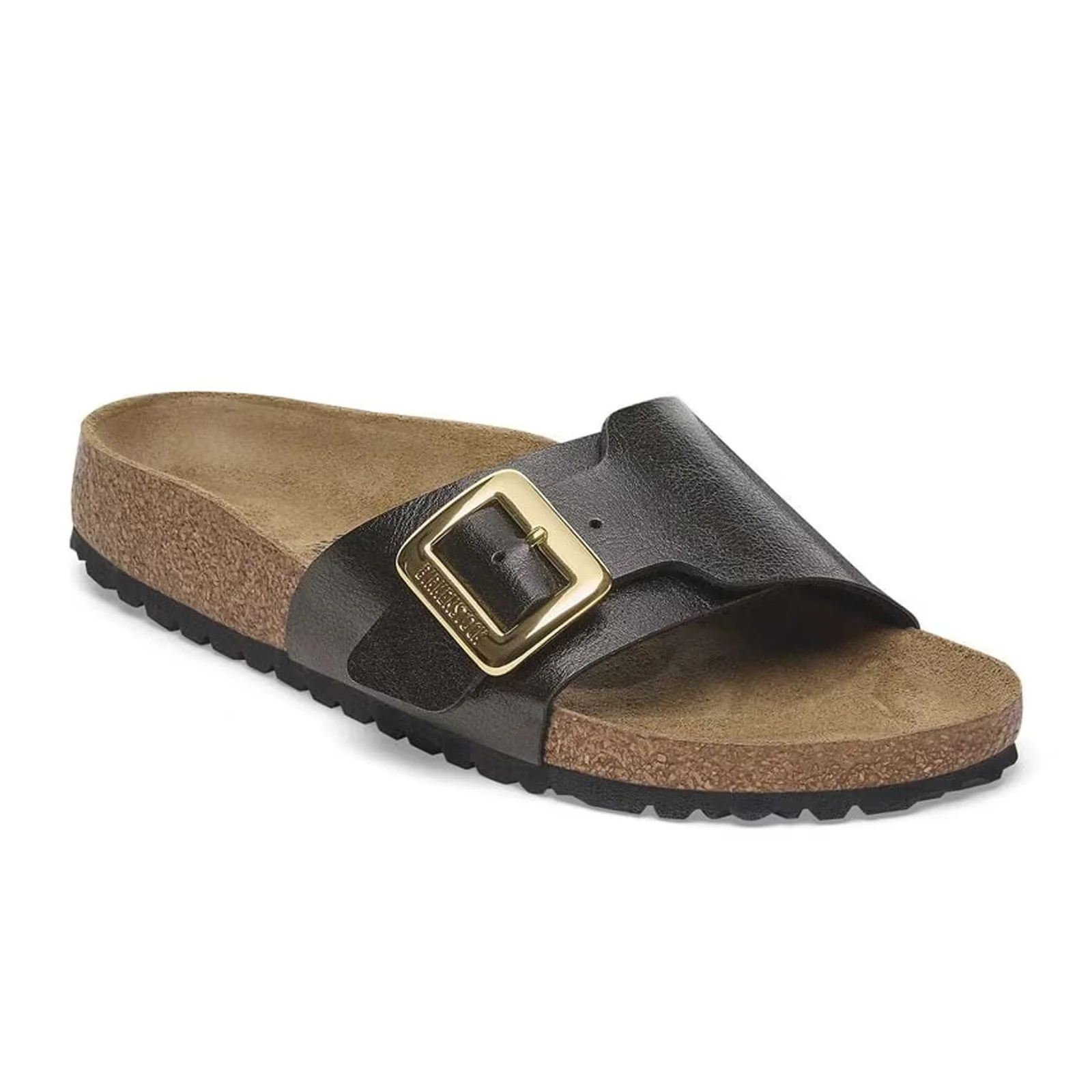 Birkenstock Catalina Luxe Buckle Narrow Slide Sandal (Women) - Graceful Licorice Birko-Flor