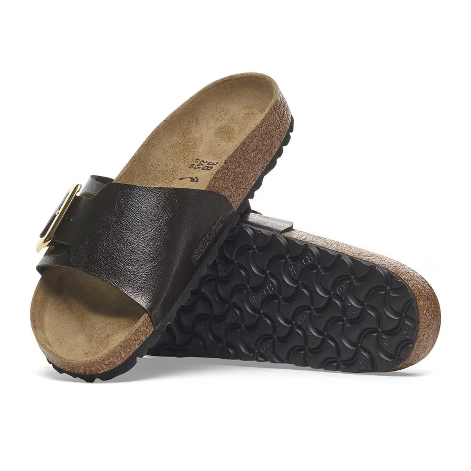 Birkenstock Catalina Luxe Buckle Narrow Slide Sandal (Women) - Graceful Licorice Birko-Flor - Image 3