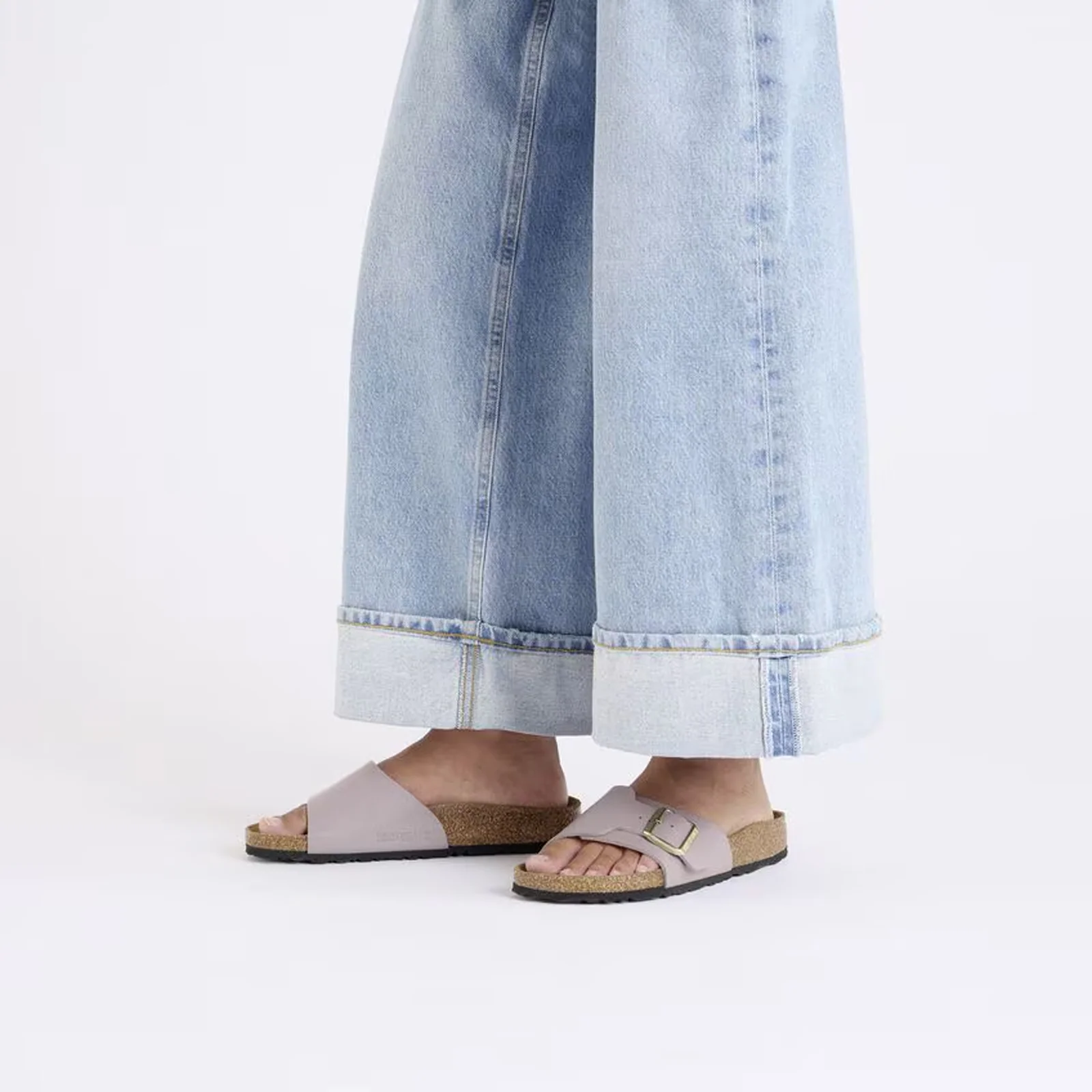 Birkenstock Catalina Narrow Slide Sandal (Women) - Graceful Faded Purple Birko-Flor - Image 6