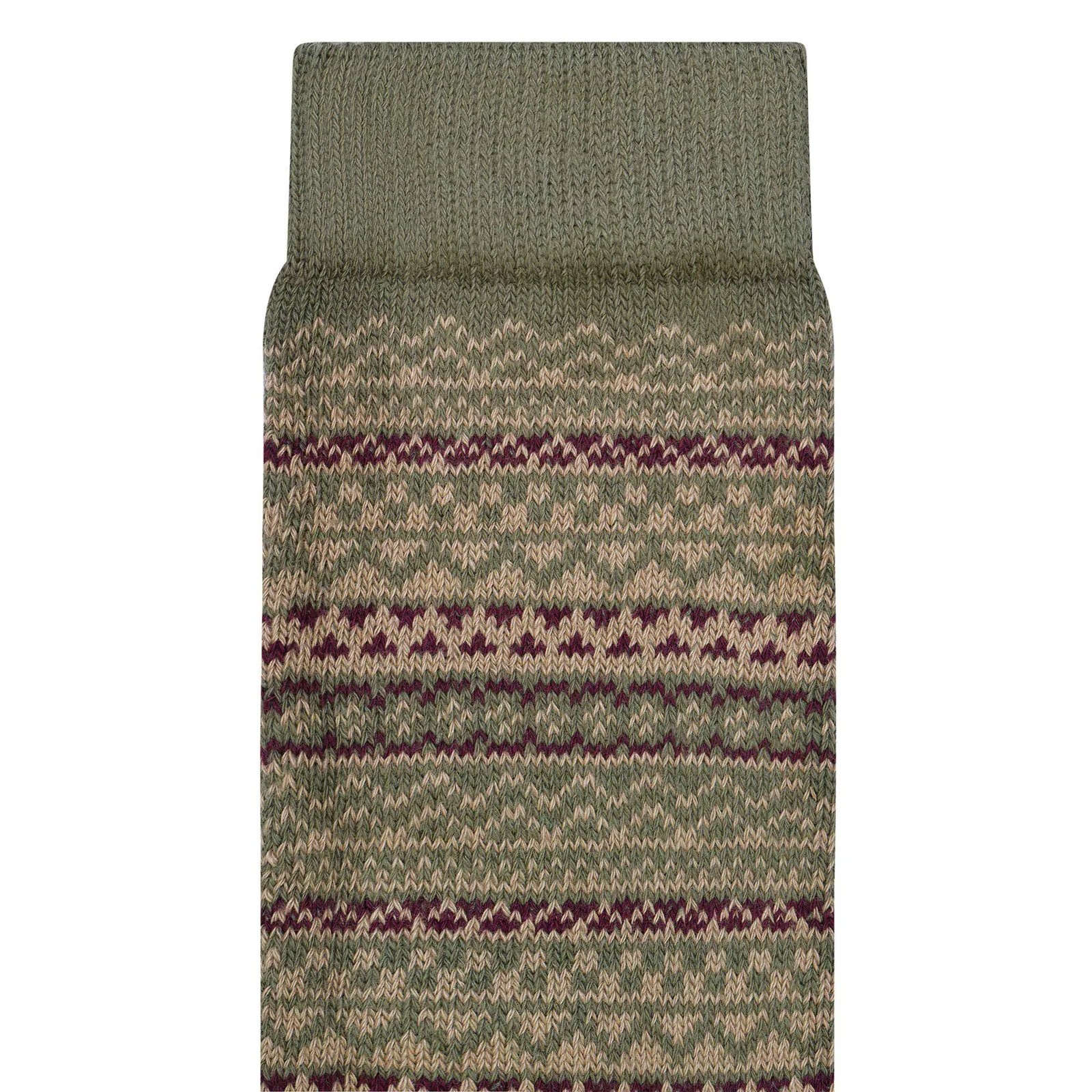 Birkenstock Cotton Pattern Crew Sock (Unisex) - Thyme/Taupe/Zinfandel - Image 2