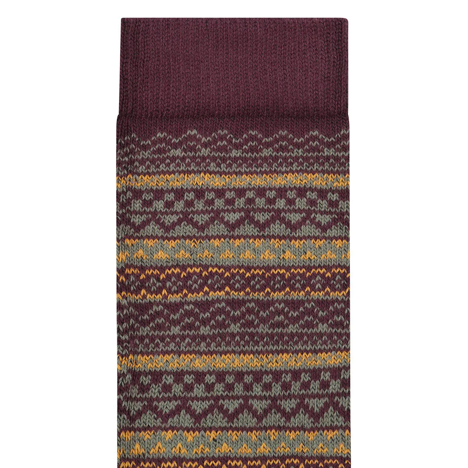 Birkenstock Cotton Pattern Crew Sock (Unisex) - Zinfandel/Ochre/Thyme - Image 2