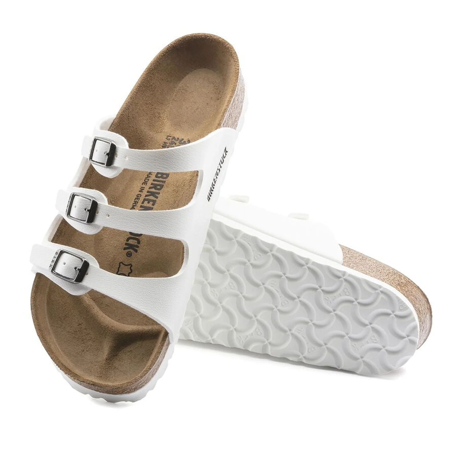 Birkenstock Florida Slide Sandal (Women) - White Birko-Flor - Image 3