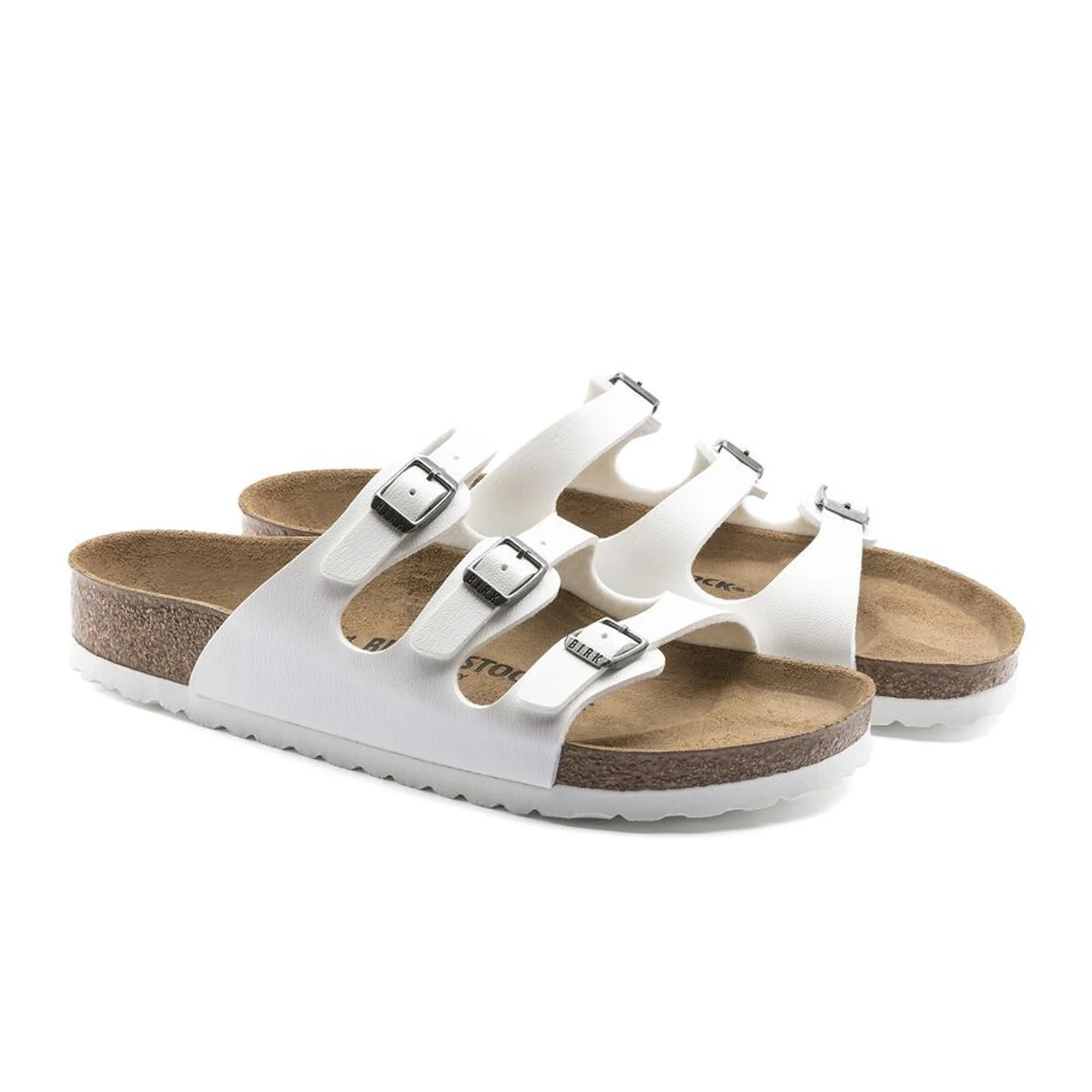 Birkenstock Florida Slide Sandal (Women) - White Birko-Flor - Image 4