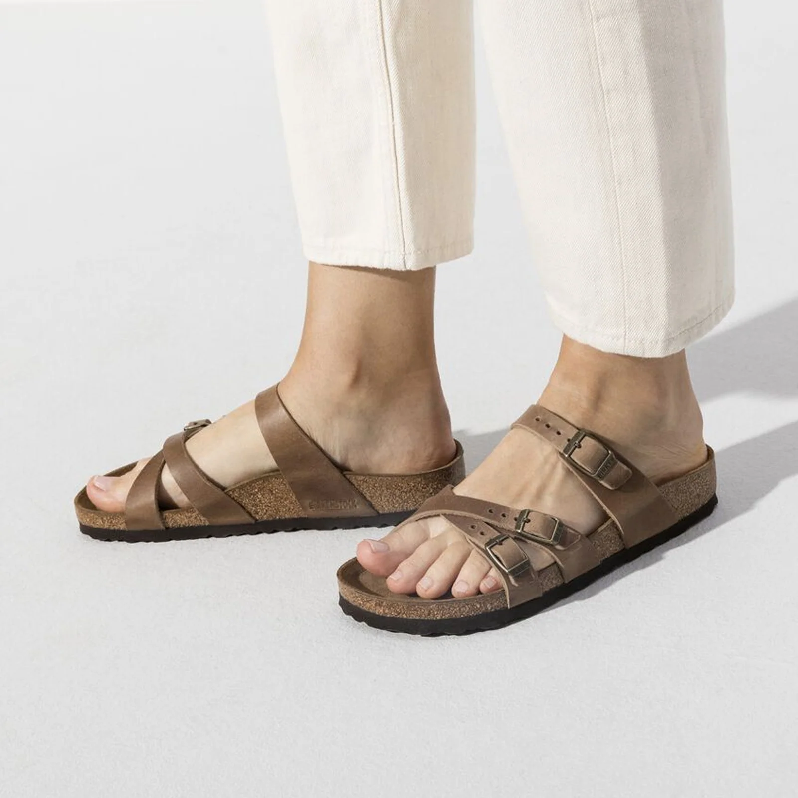 Birkenstock Franca Narrow Slide Sandal (Women) - Tobacco Oiled Leather - Image 7