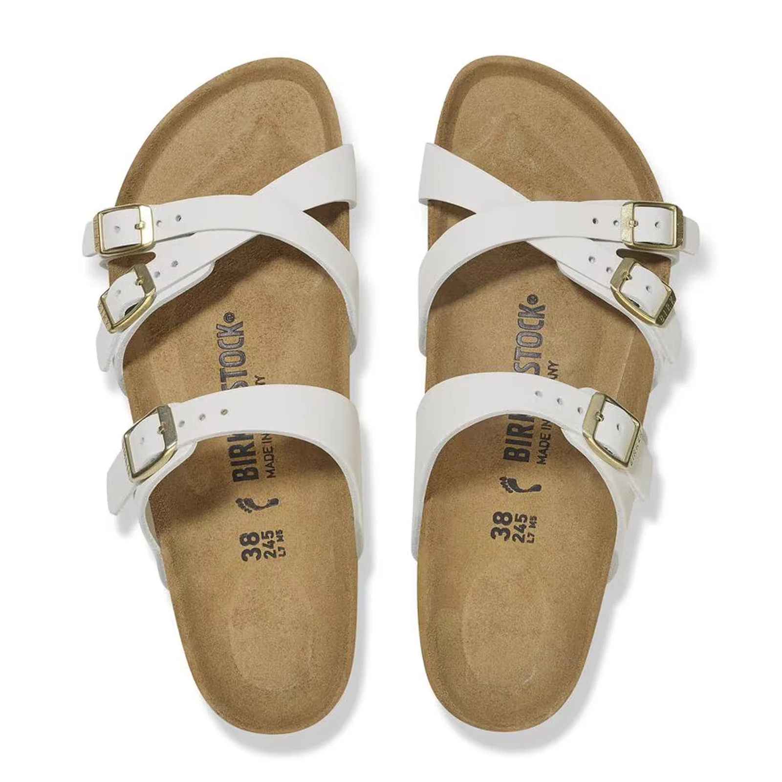 Birkenstock Franca Slide Sandal (Women) - Antique White Nubuck - Image 2