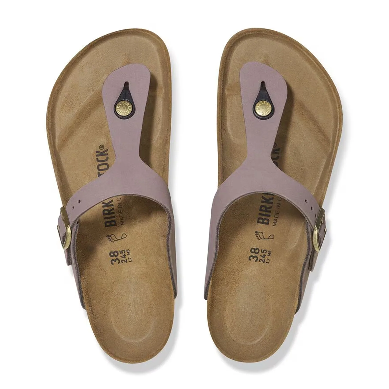 Birkenstock Gizeh Sandal (Women) - Faded Purple Nubuck - Image 2