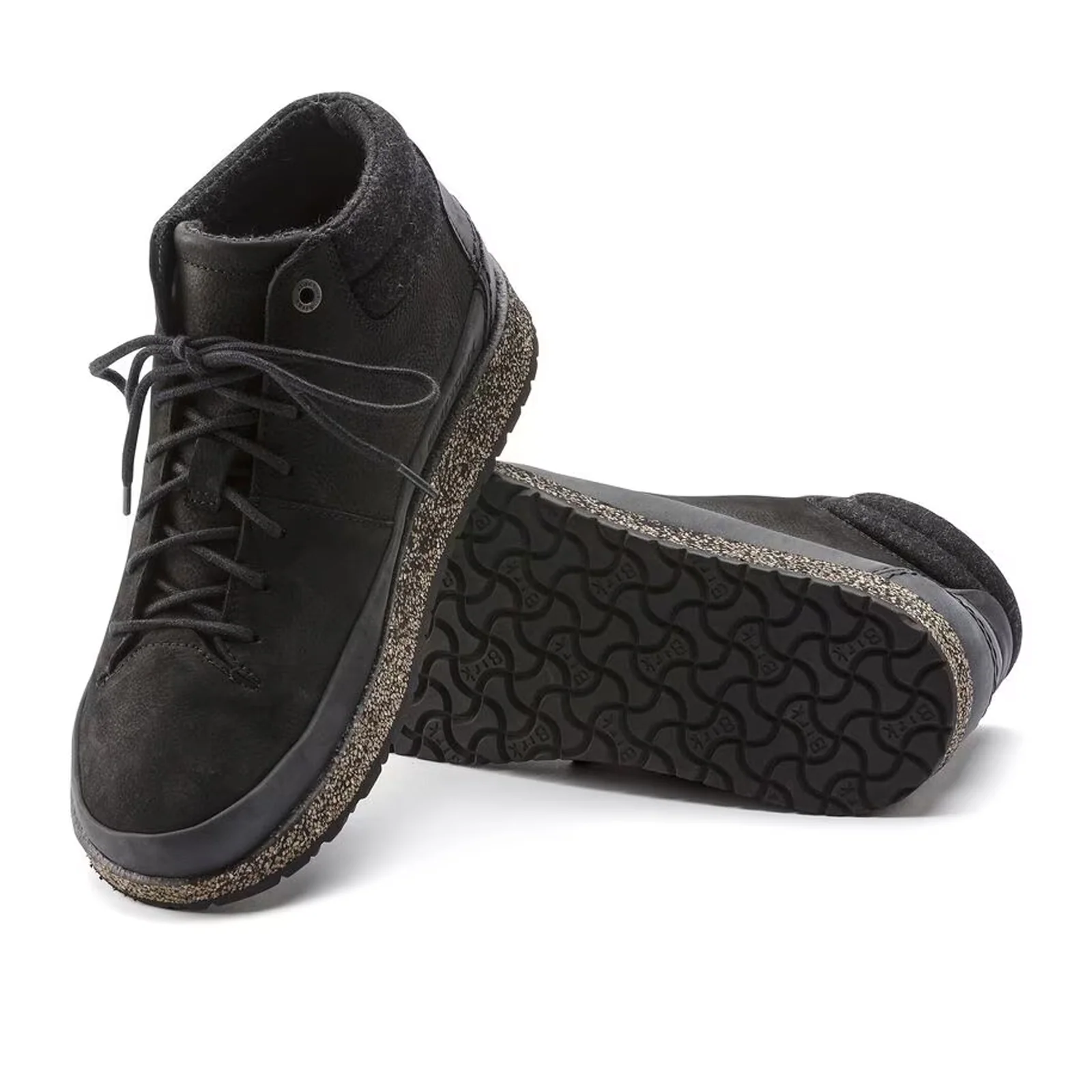 Birkenstock Honnef High Lace Up Ankle Boot (Unisex) - Black Oiled Leather - Image 3