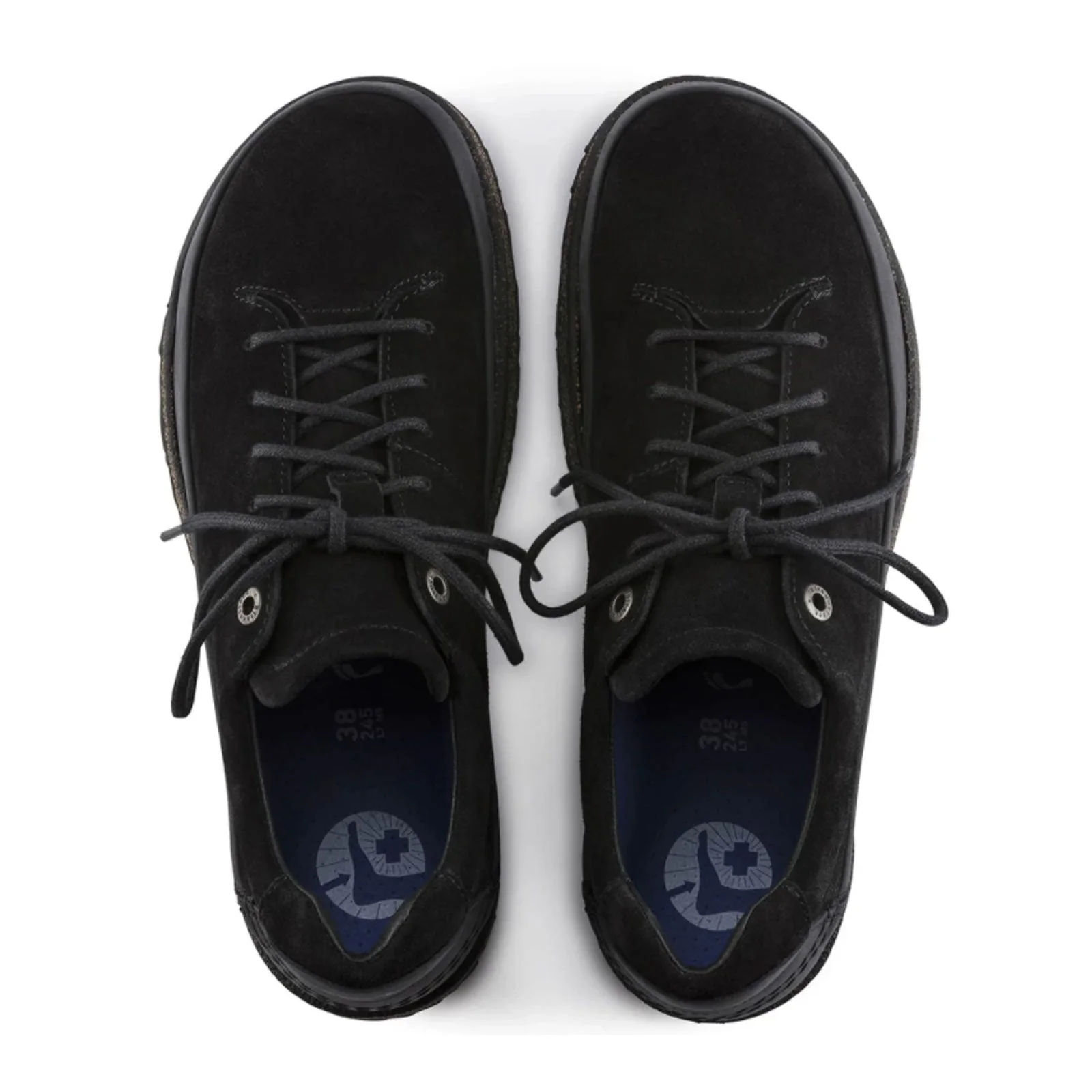 Birkenstock Honnef Low Narrow Lace Up (Women) - Black Suede - Image 2
