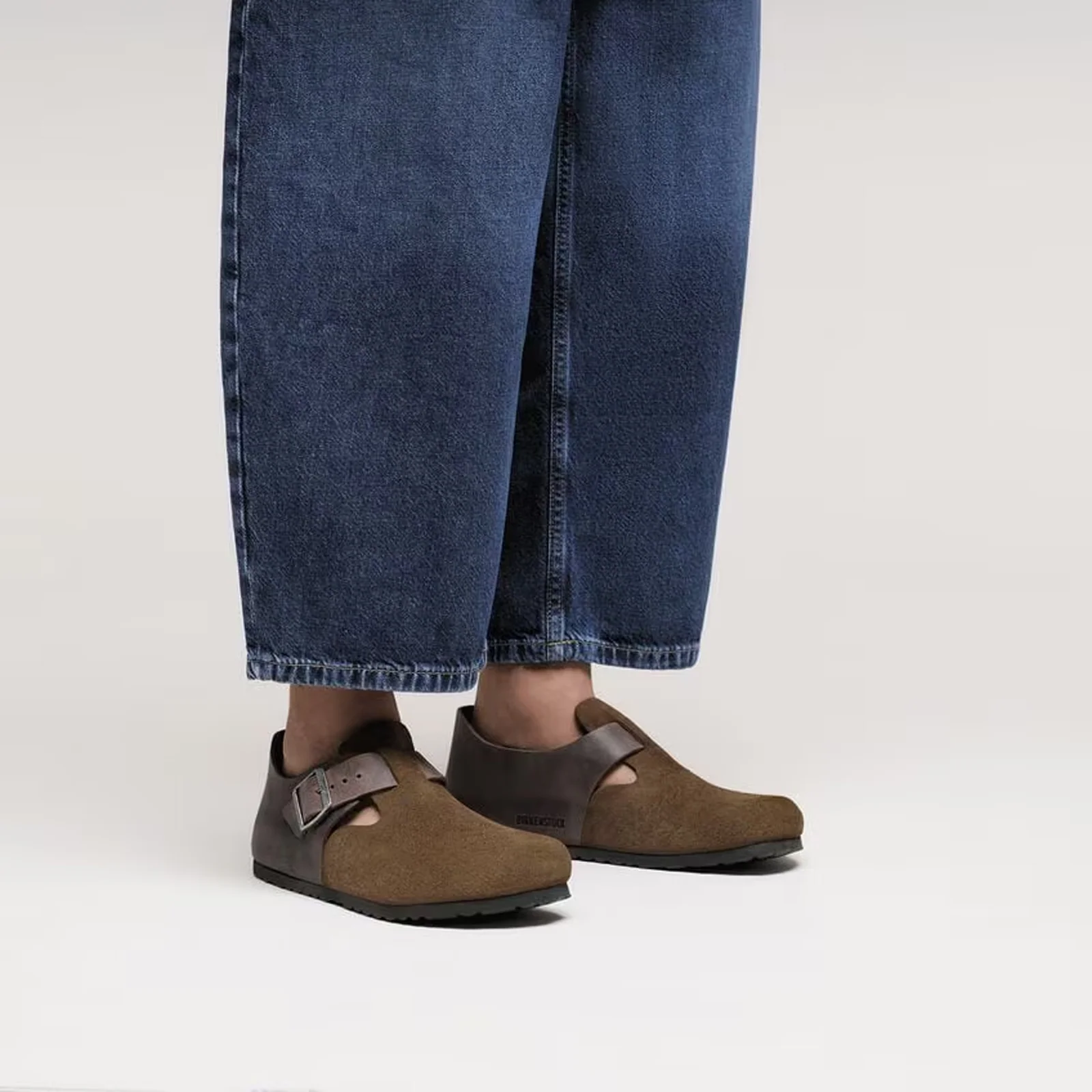 Birkenstock London Clog (Men) - Dark Tea Suede/Oiled Leather - Image 5