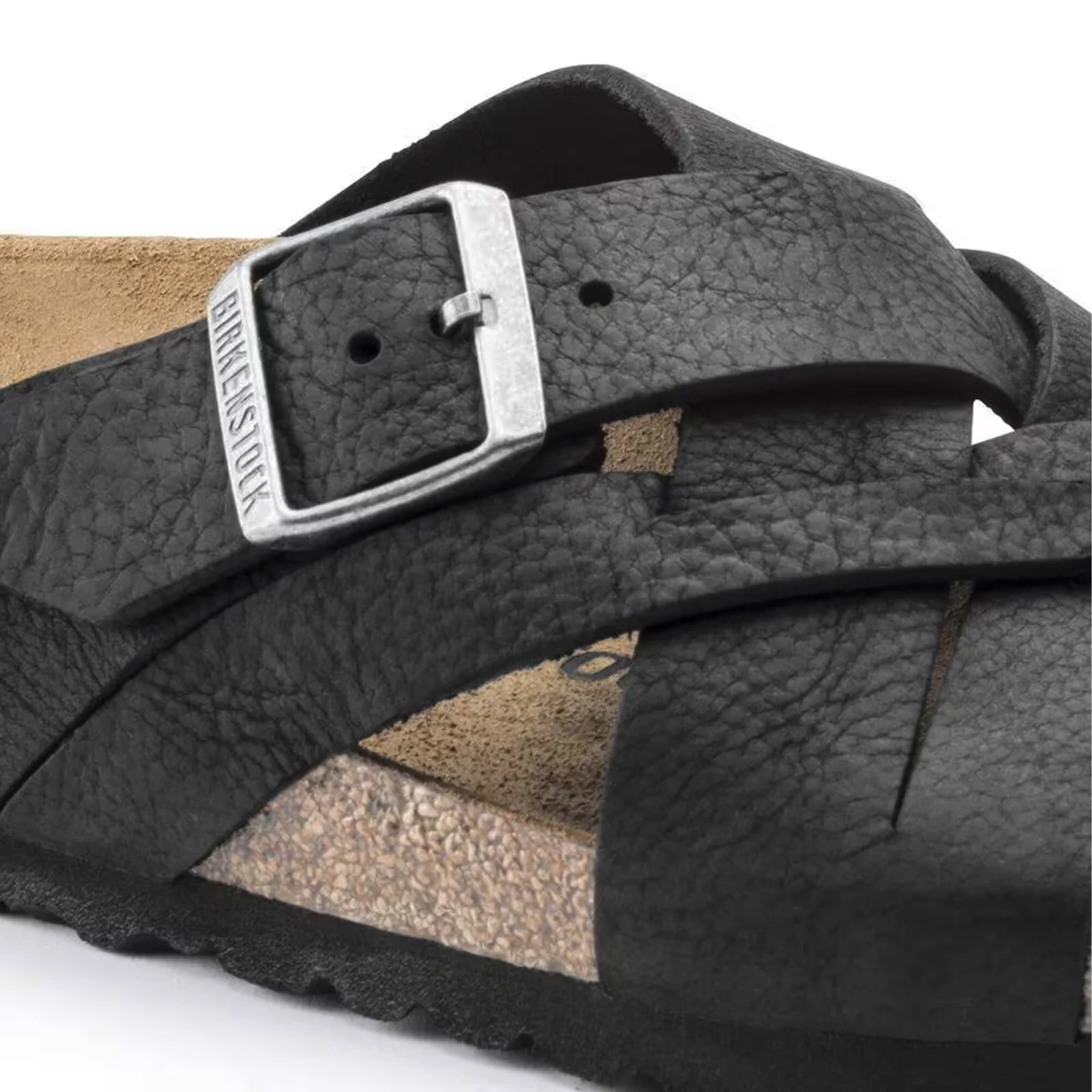 Birkenstock Lugano Slide Sandal (Unisex) - Camberra Black Oiled Leather - Image 5