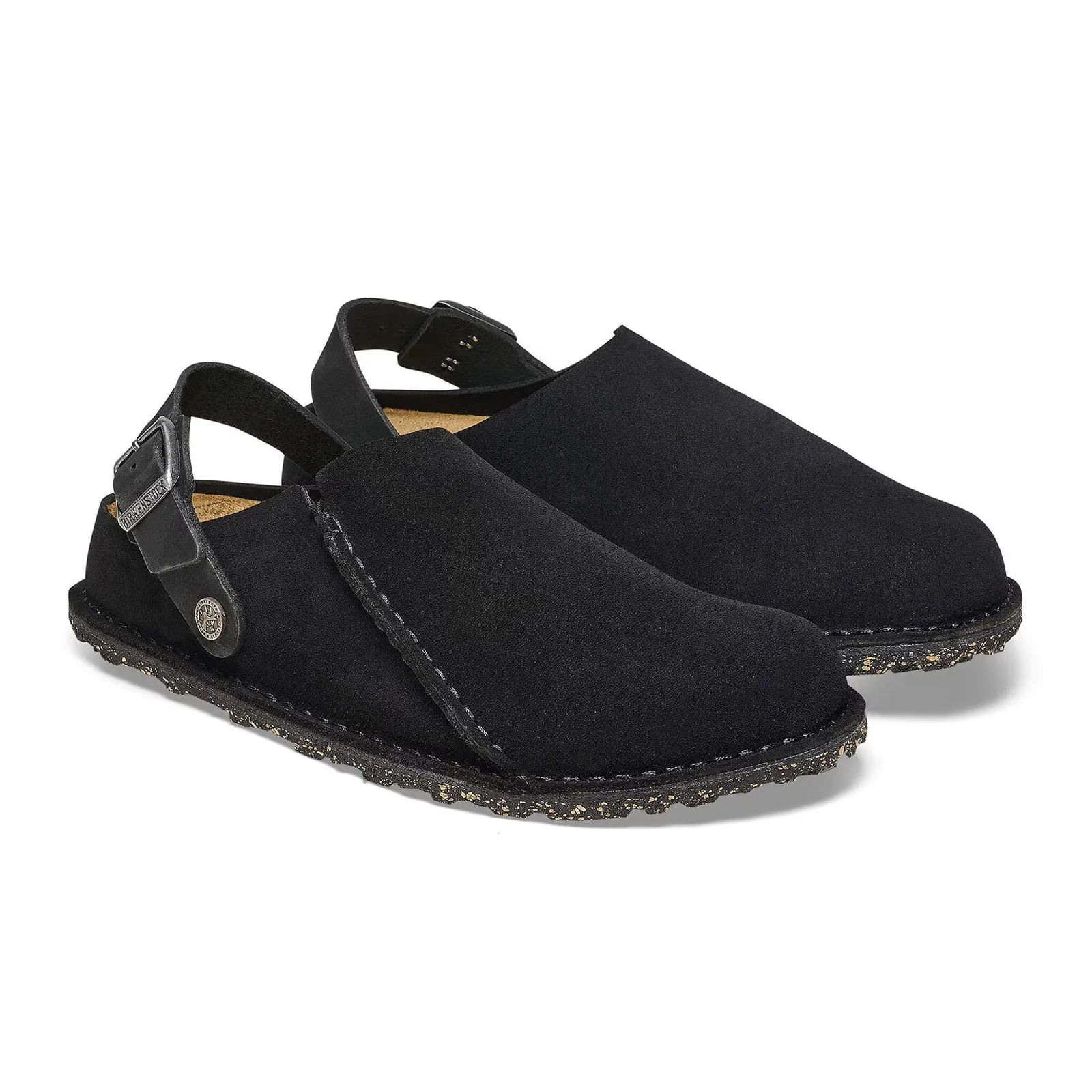 Birkenstock Lutry Narrow Slipper (Women) - Black Suede - Image 4