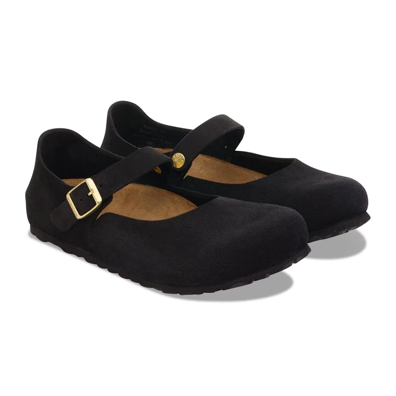 Birkenstock Mantova Mary Jane Flat (Women) - Black Suede - Image 4
