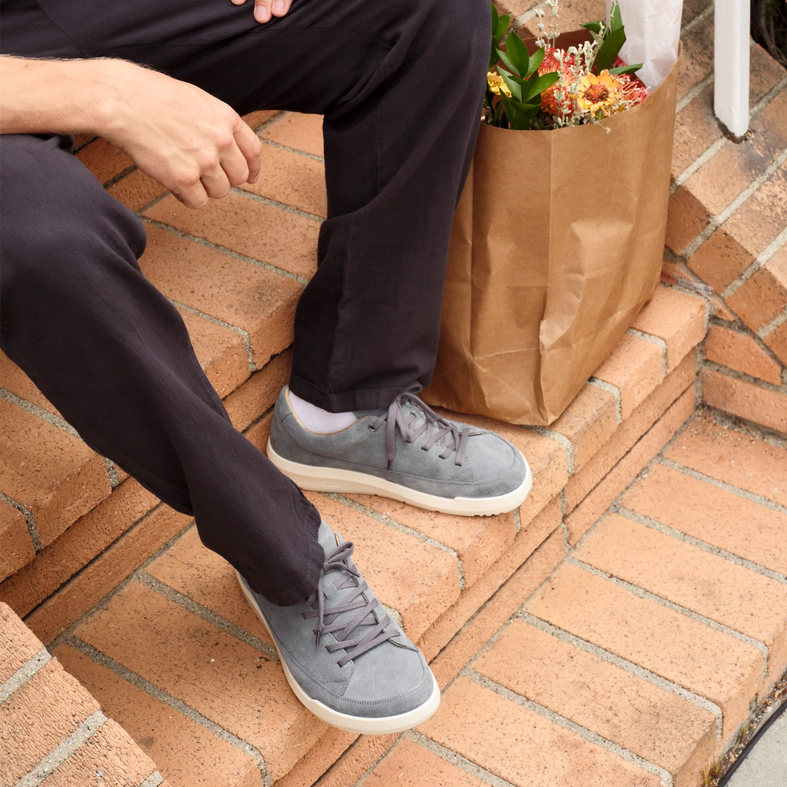 Birkenstock Melbourne Sneaker (Men) - Basalt Gray Suede - Image 11