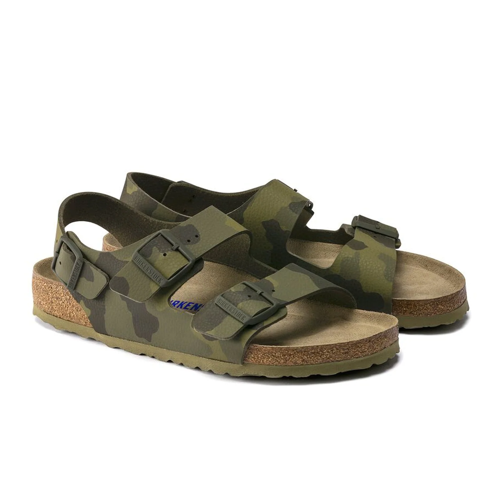 Birkenstock Milano Soft Footbed Backstrap Sandal (Men) - Desert Soil Camo Green Birko-Flor - Image 4