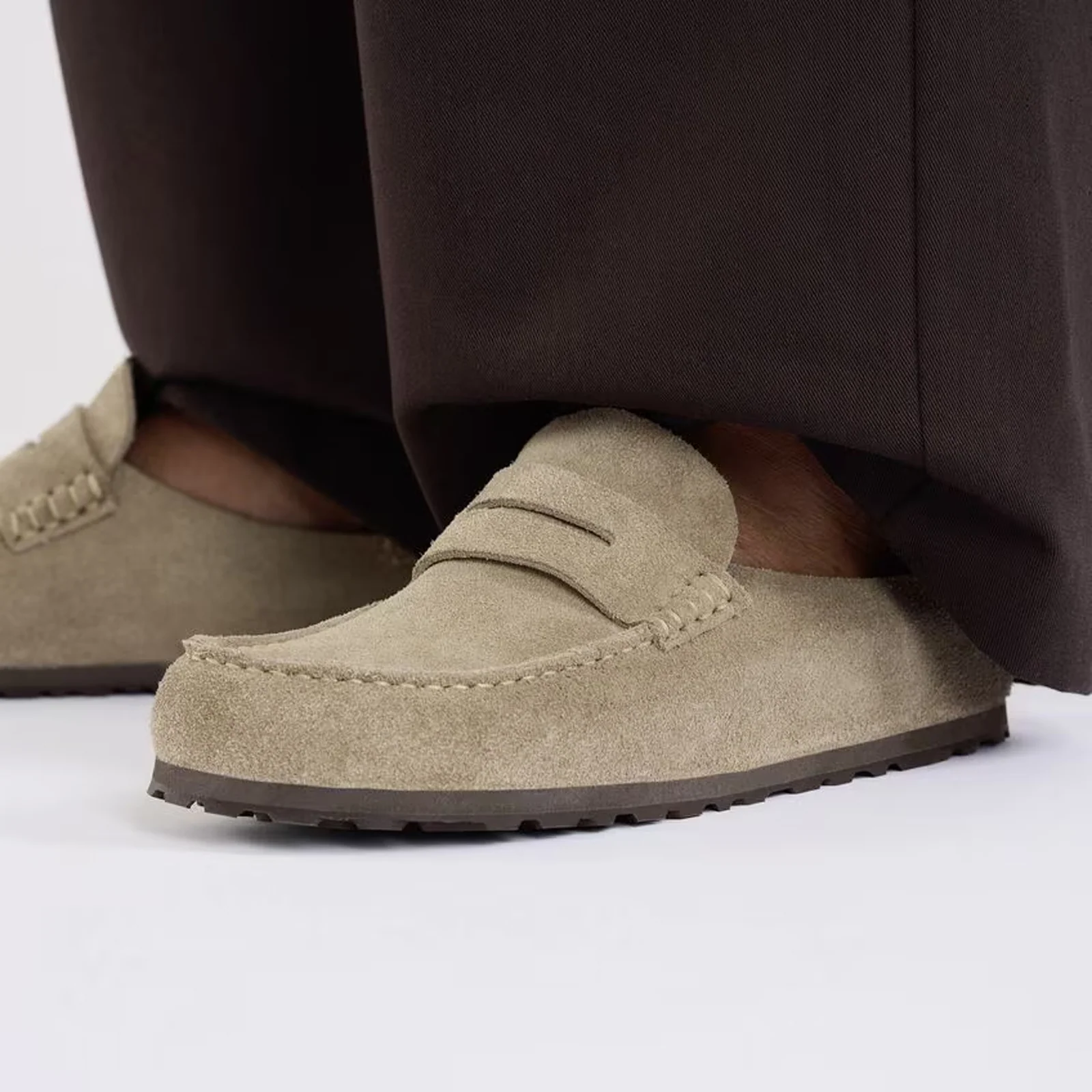Birkenstock Naples Wrapped Clog (Men) - Taupe Suede - Image 10