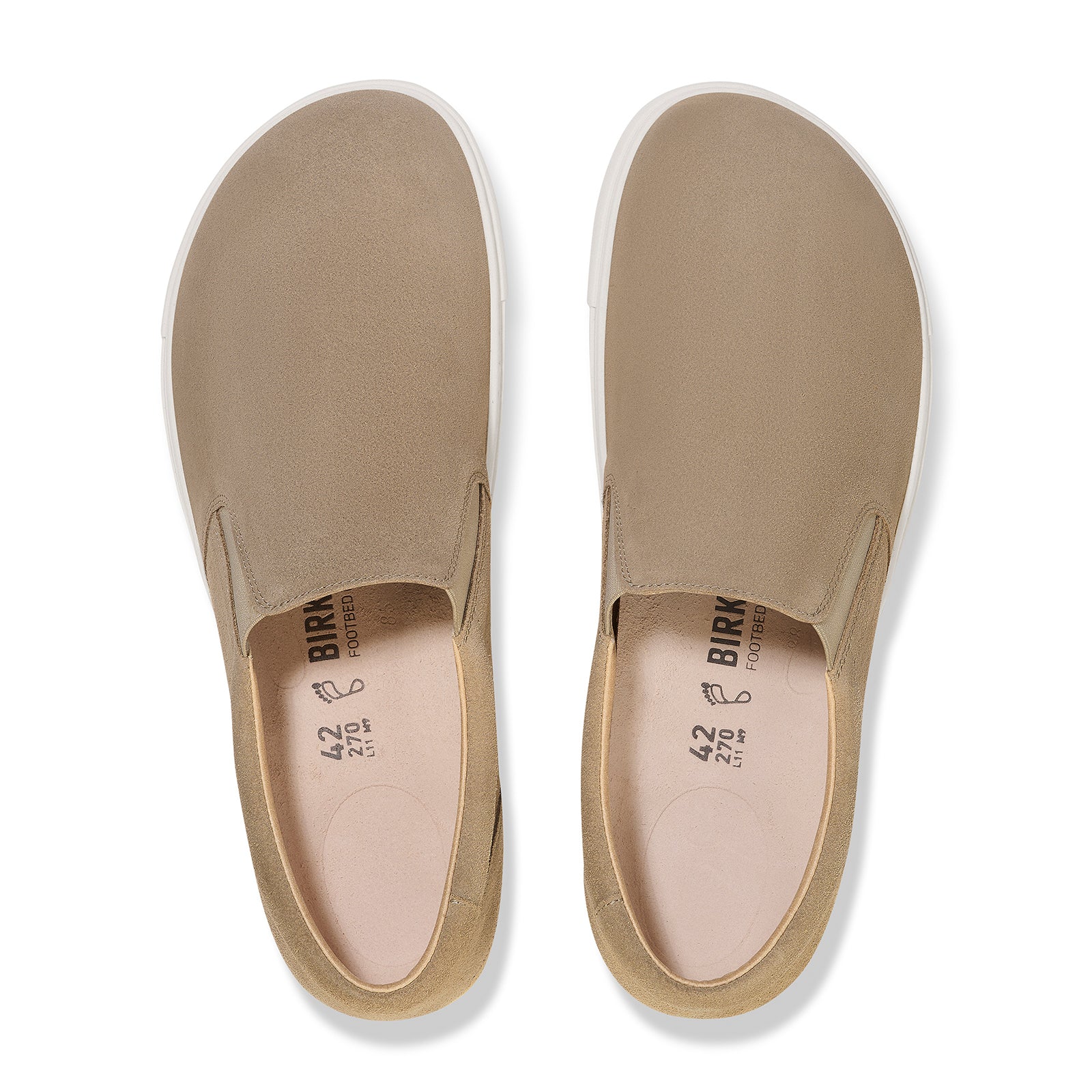 Birkenstock Oswego Narrow Slip On Sneaker (Women) - Taupe Suede - Image 2