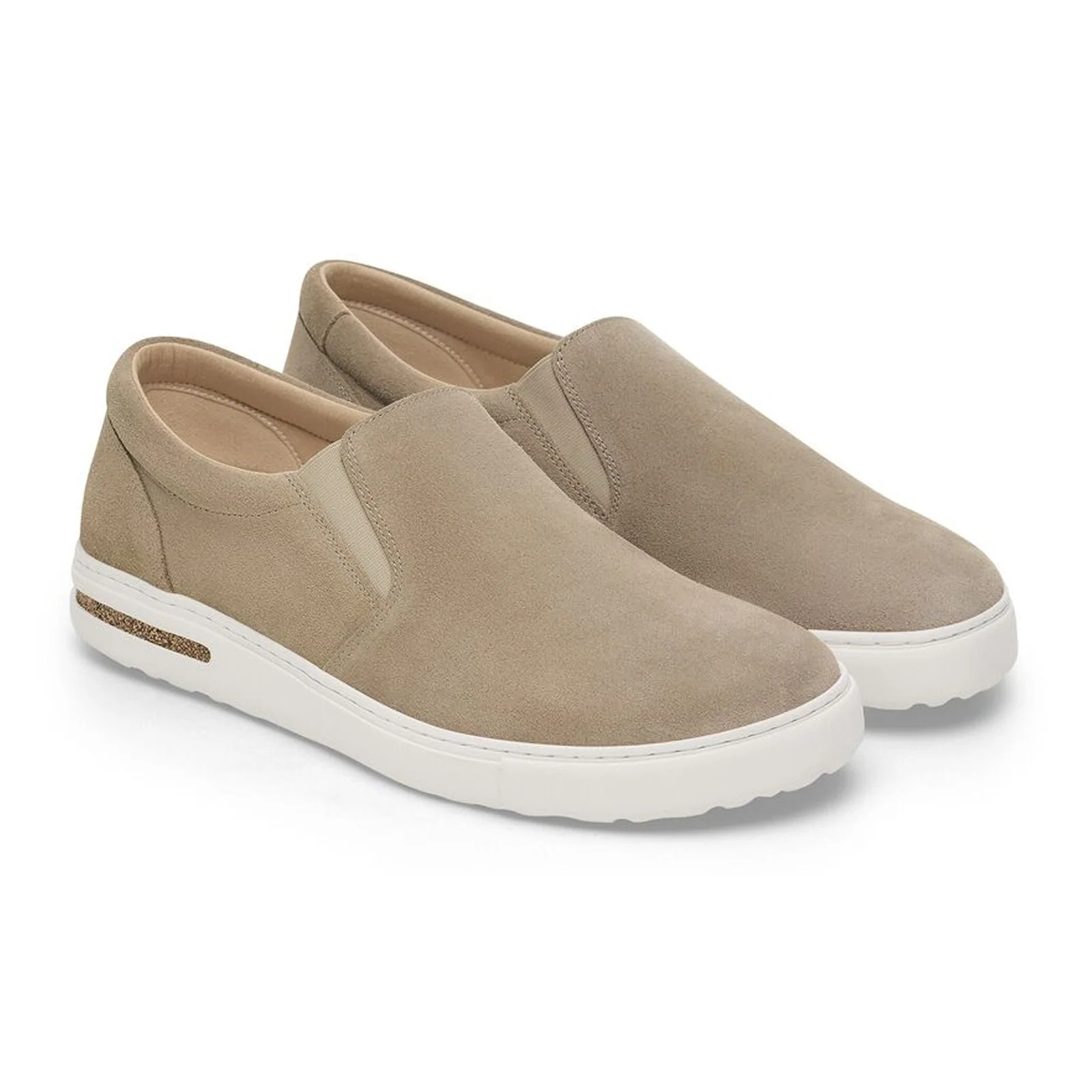 Birkenstock Oswego Narrow Slip On Sneaker (Women) - Taupe Suede - Image 4