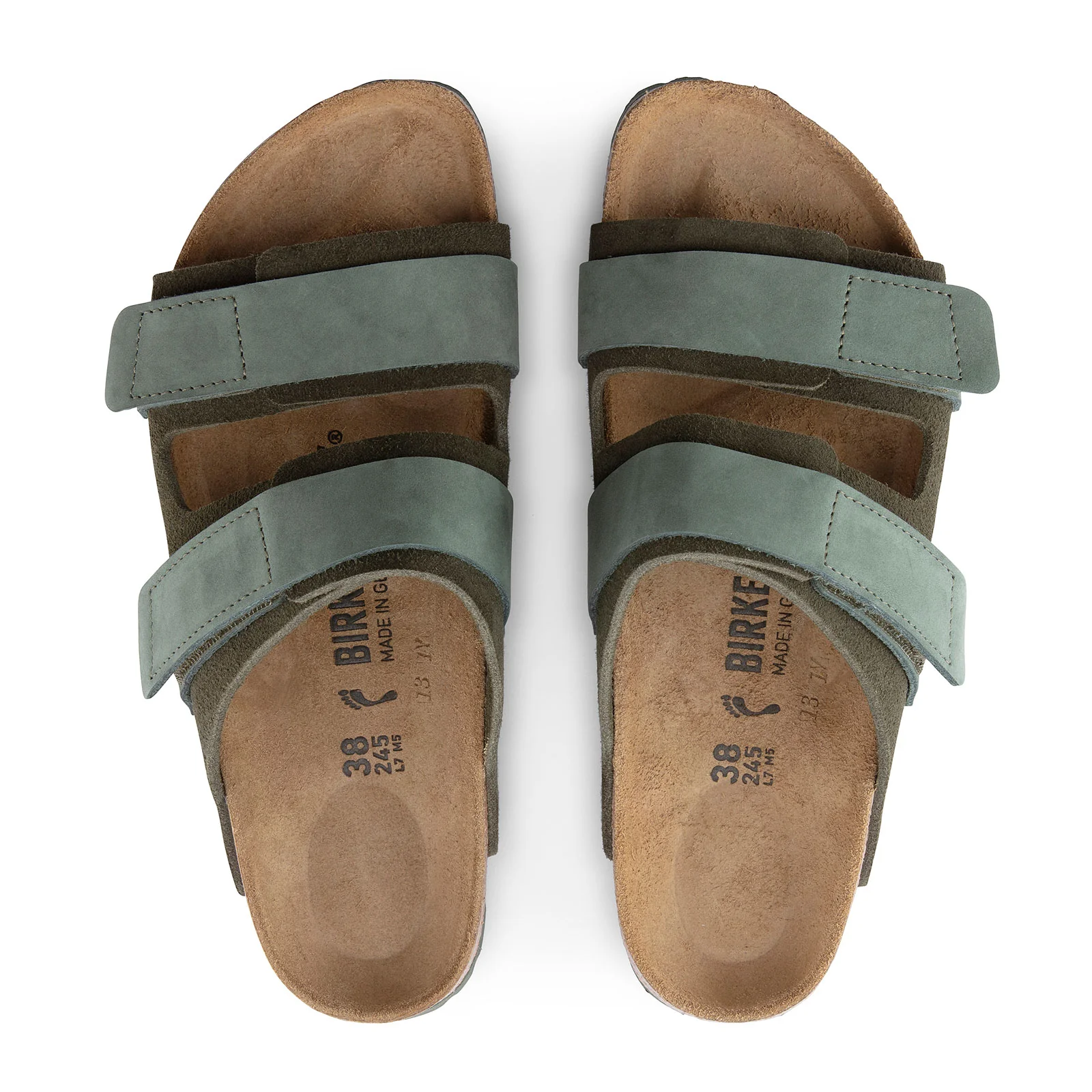 Birkenstock Uji Slide Sandal (Men) - Thyme Suede/Thyme Nubuck - Image 2