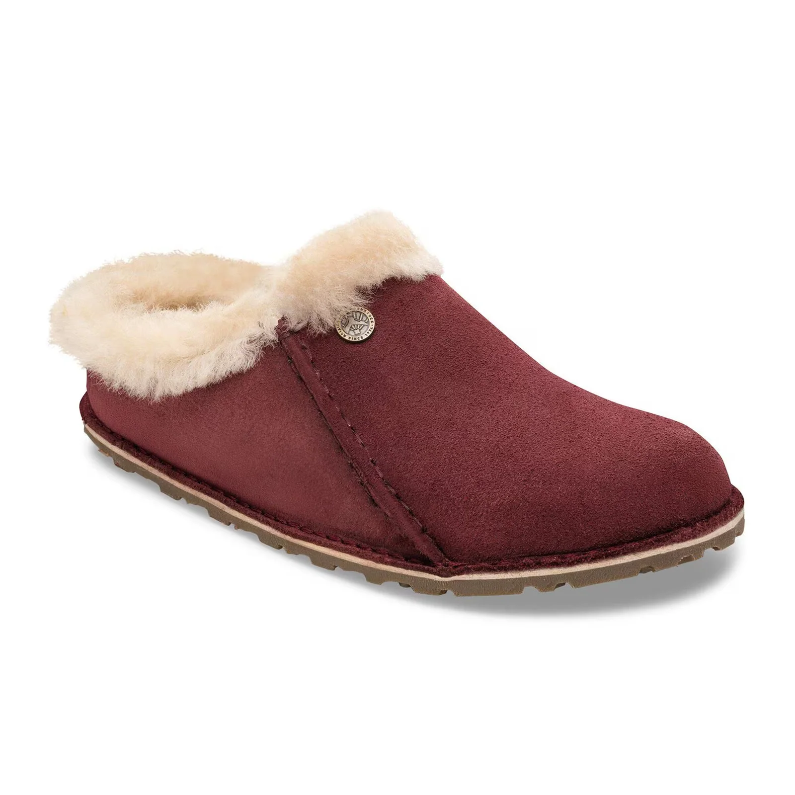 Birkenstock Zermatt Premium Slipper (Women) - Zinfandel Suede/Sandcastle Shearling
