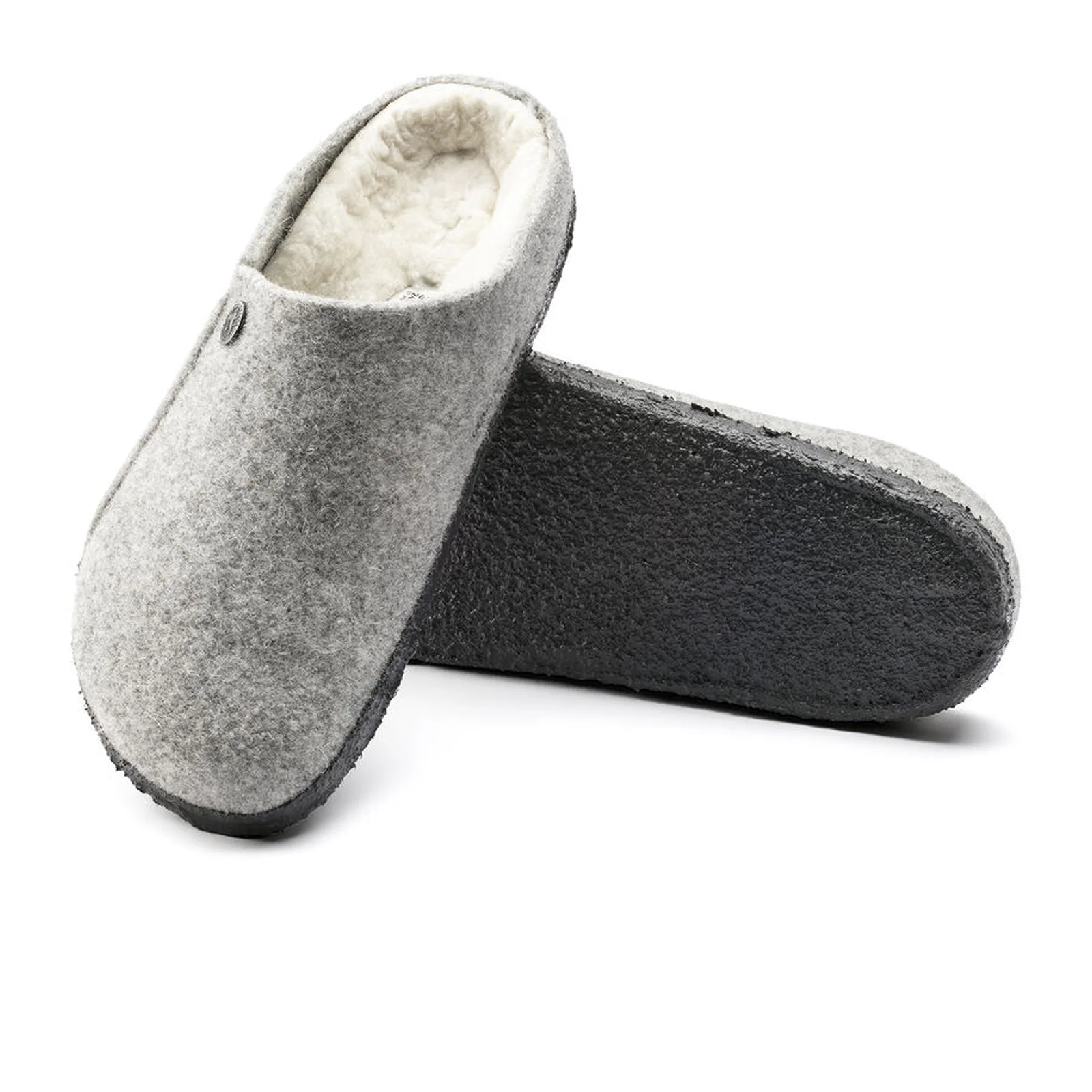 Birkenstock Zermatt Slipper (Men) - Light Gray Wool/Natural Shearling - Image 3