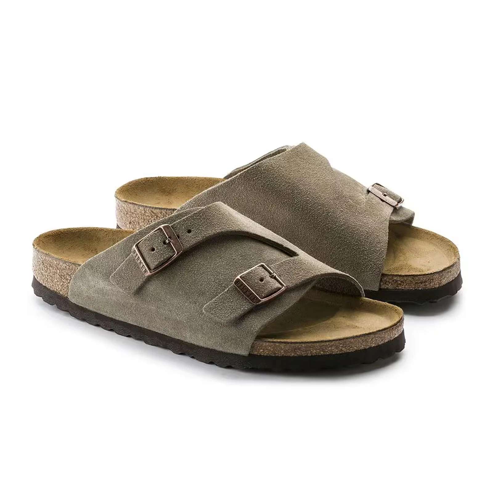 Birkenstock Zurich Slide Sandal (Men) - Taupe Suede - Image 4