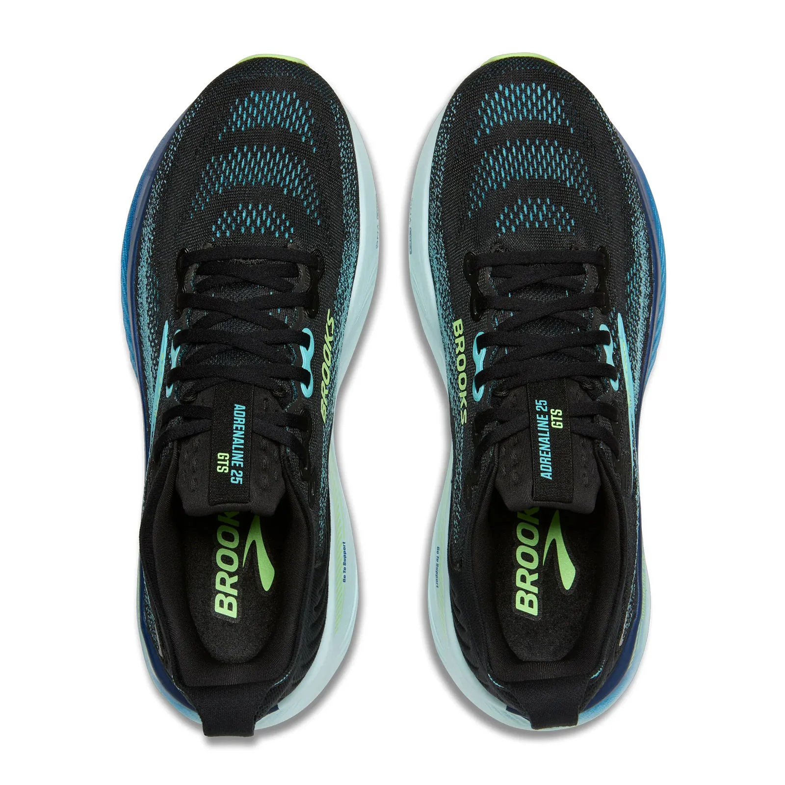 Brooks Adrenaline GTS 25 Running Shoe (Men) - Black/Ipanema/Mint - Image 5