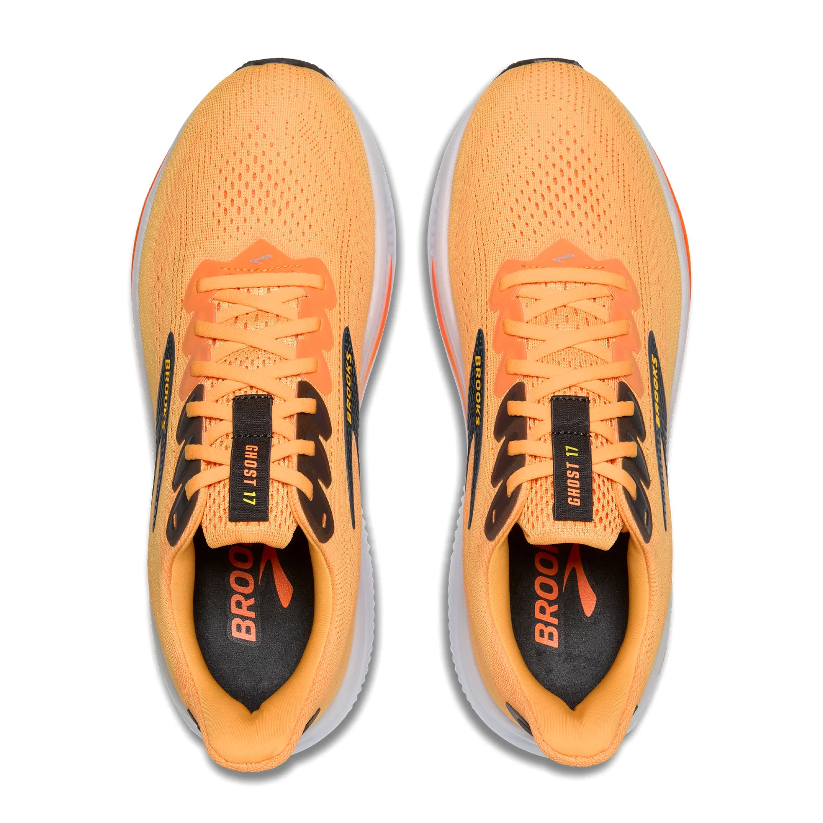 Brooks Ghost 17 Running Shoe (Men) - Blazing Orange/Yellow/Ebony - Image 5